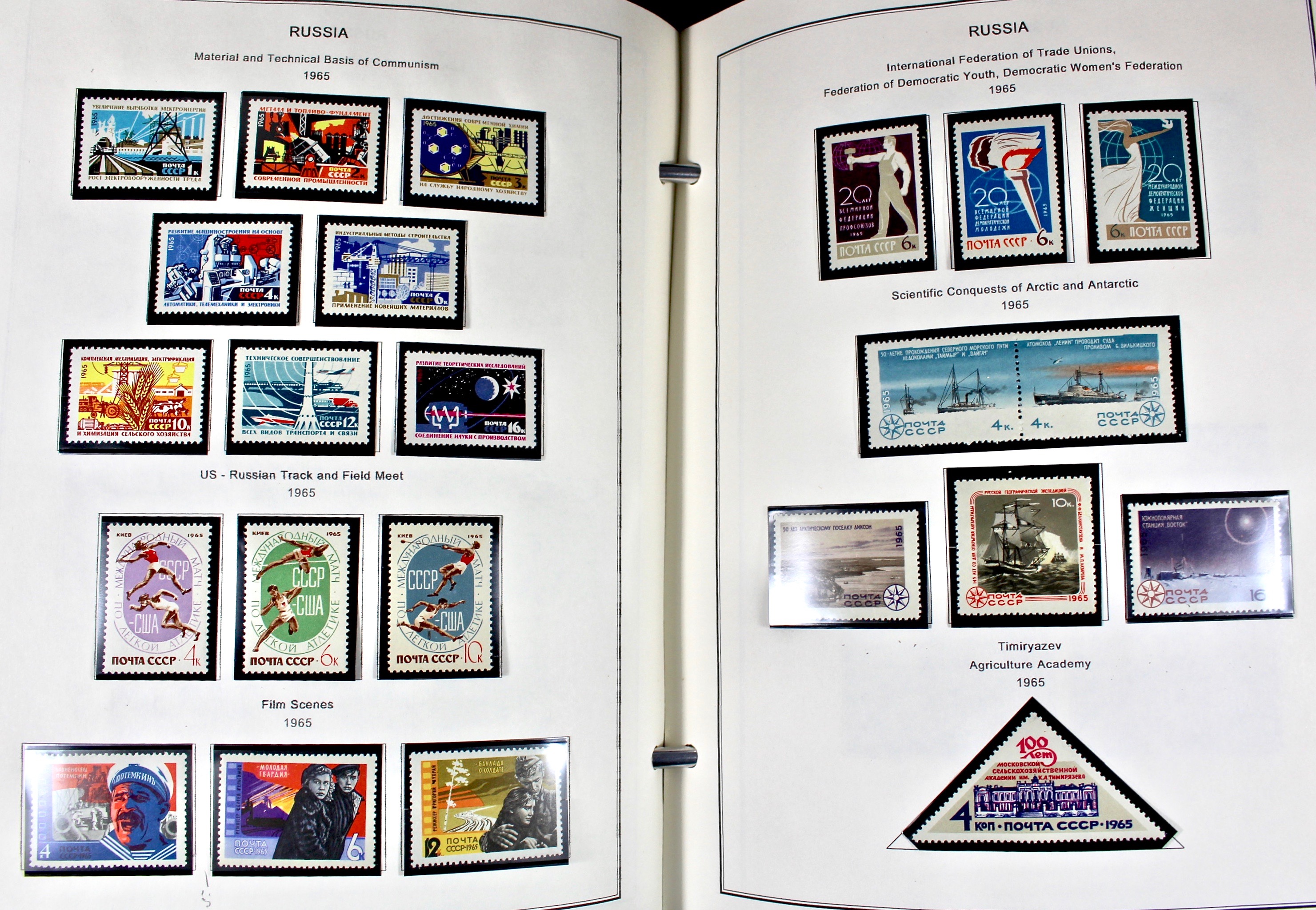 Russian Stamp Collection in an "International Postage Stamp Album"