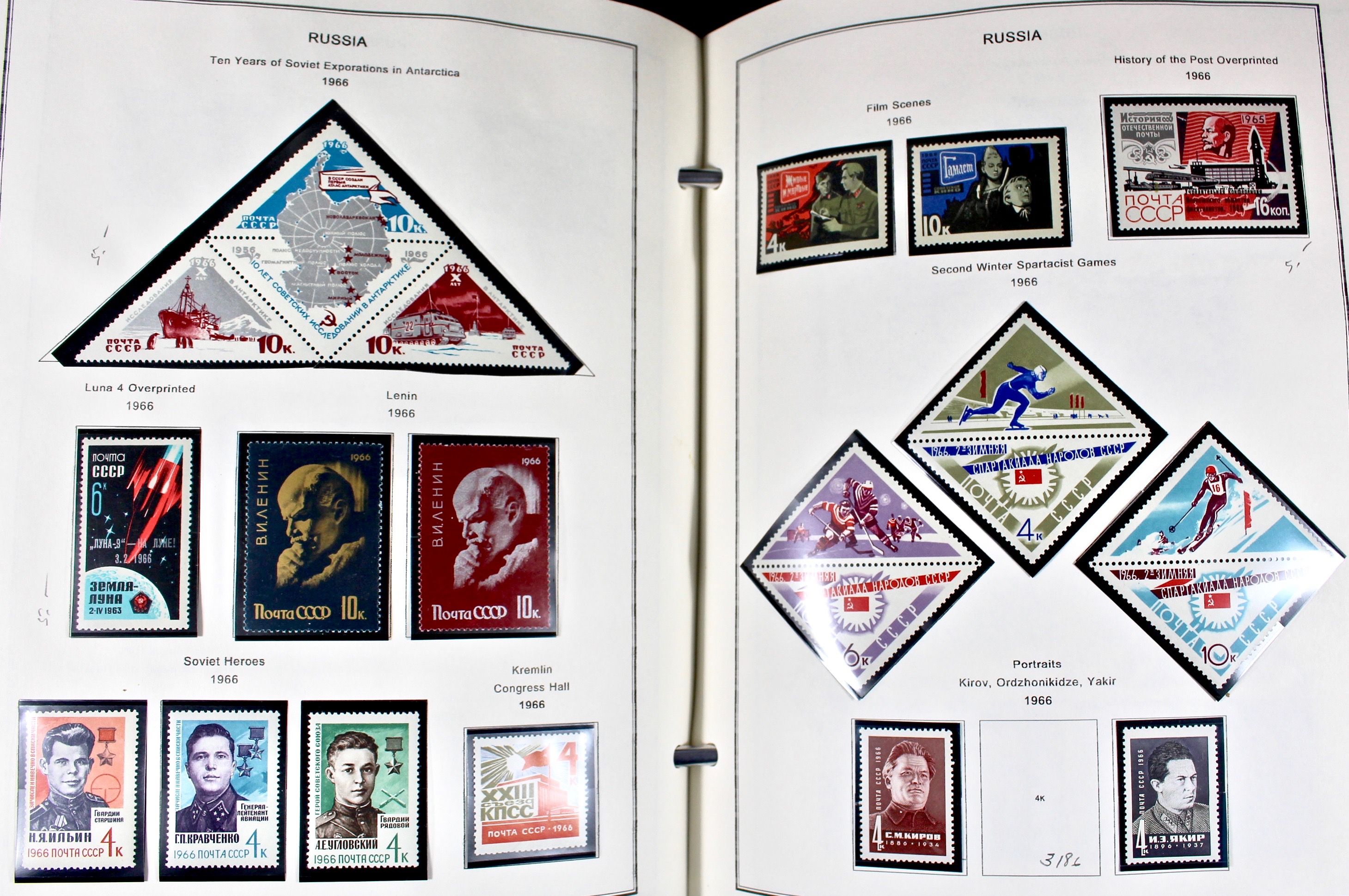 Russian Stamp Collection in an "International Postage Stamp Album"