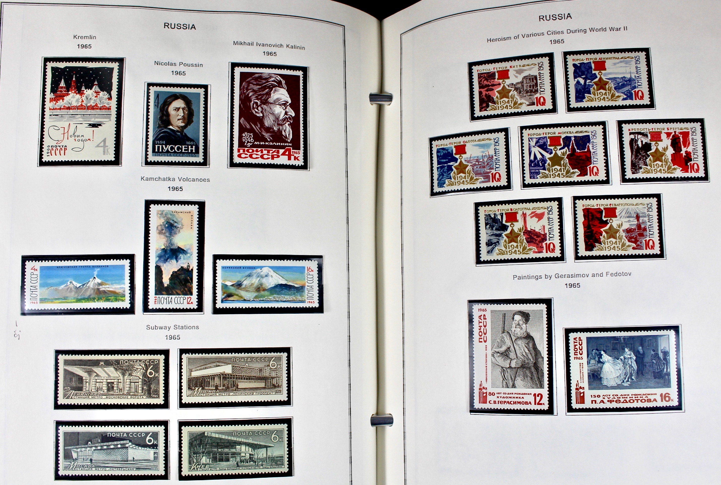 Russian Stamp Collection in an "International Postage Stamp Album"