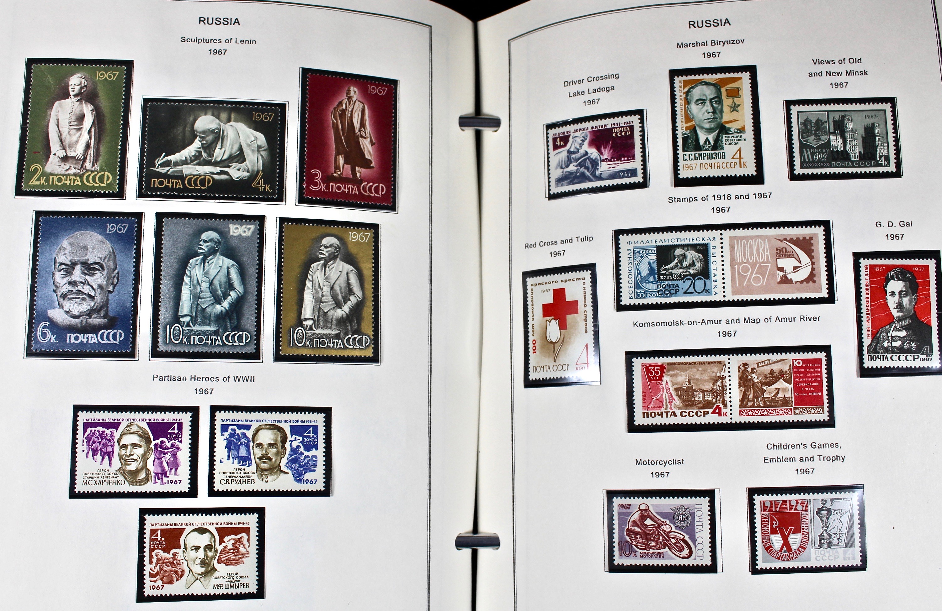 Russian Stamp Collection in an "International Postage Stamp Album"
