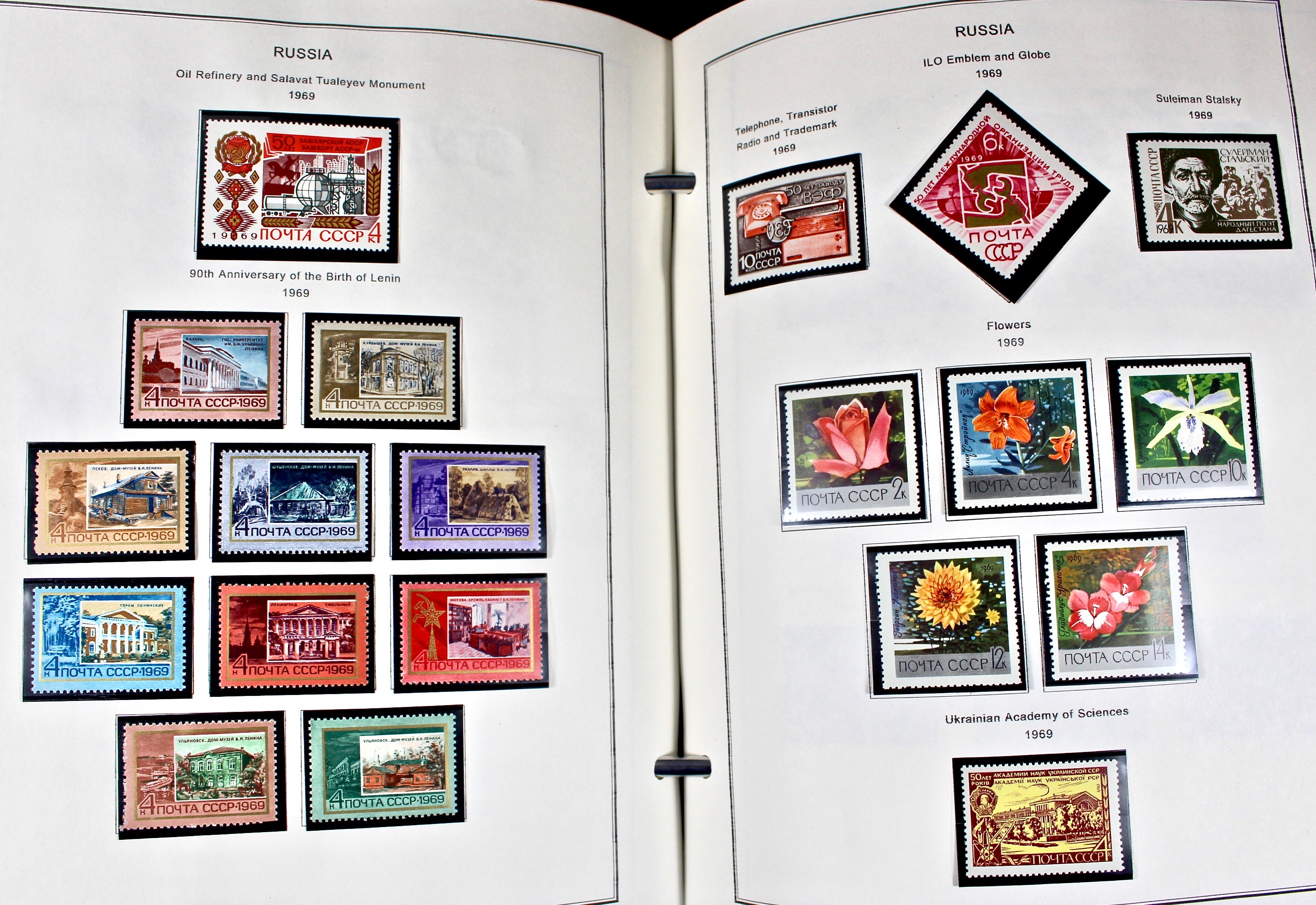 Russian Stamp Collection in an "International Postage Stamp Album"