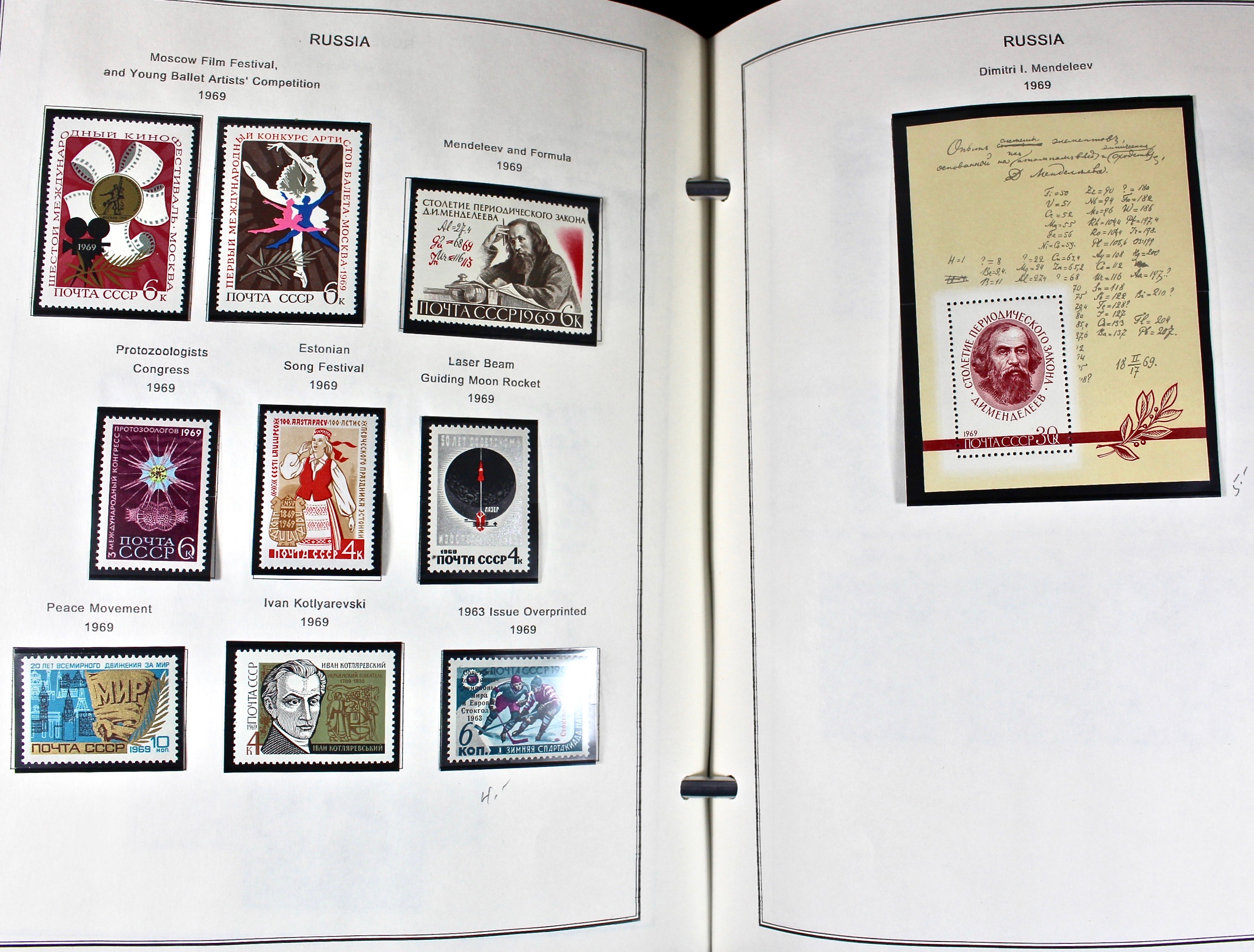Russian Stamp Collection in an "International Postage Stamp Album"