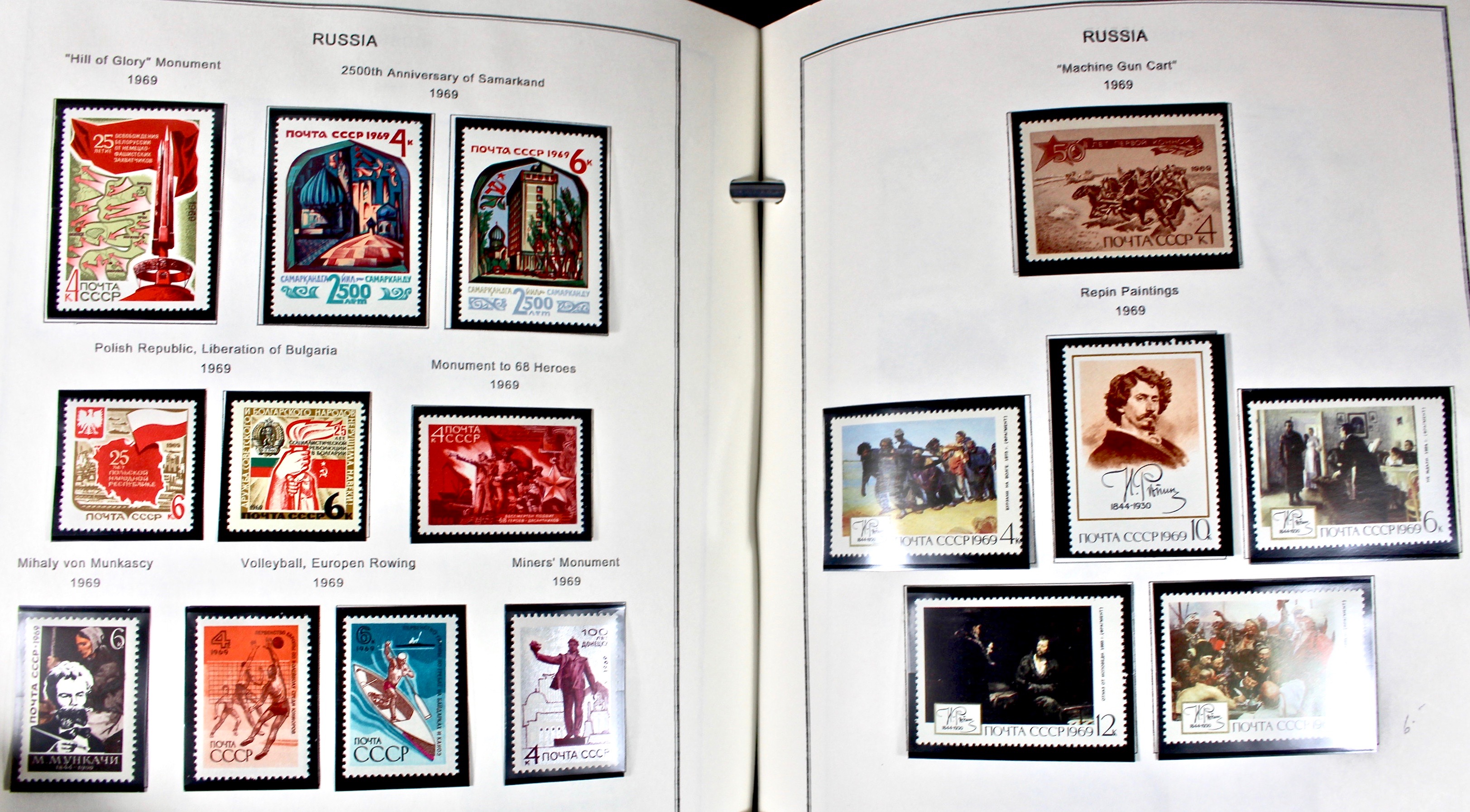 Russian Stamp Collection in an "International Postage Stamp Album"