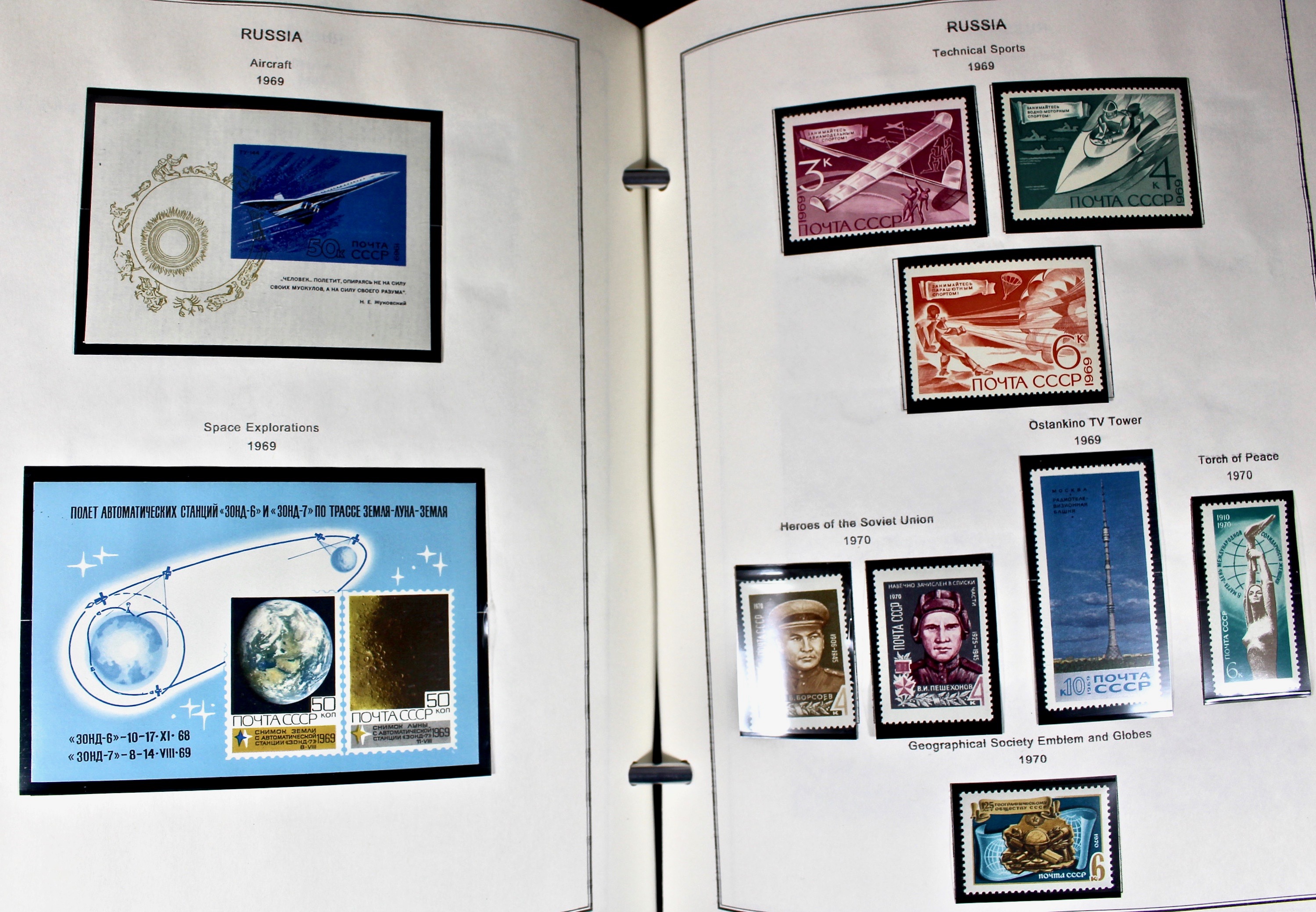 Russian Stamp Collection in an "International Postage Stamp Album"