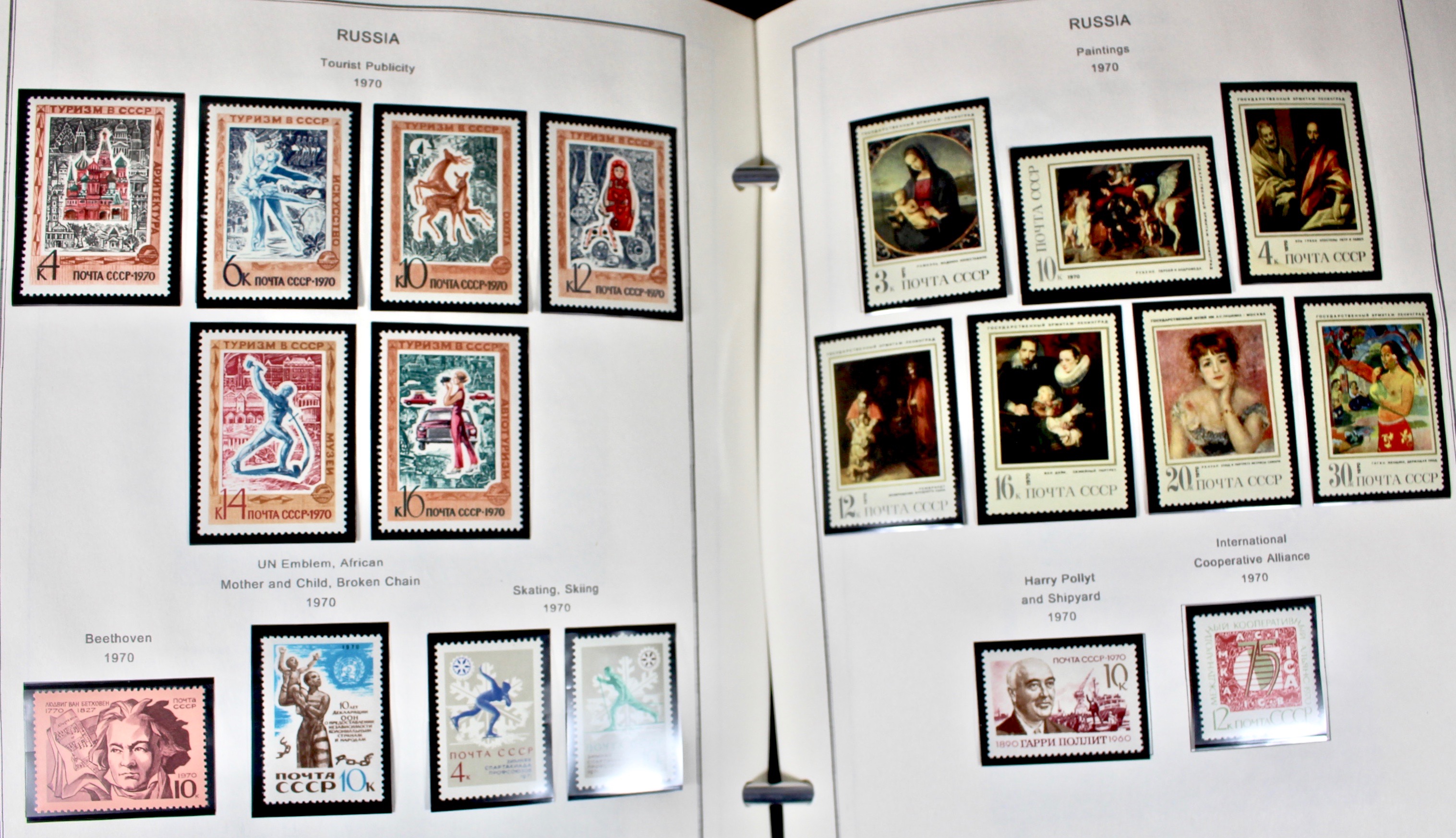 Russian Stamp Collection in an "International Postage Stamp Album"