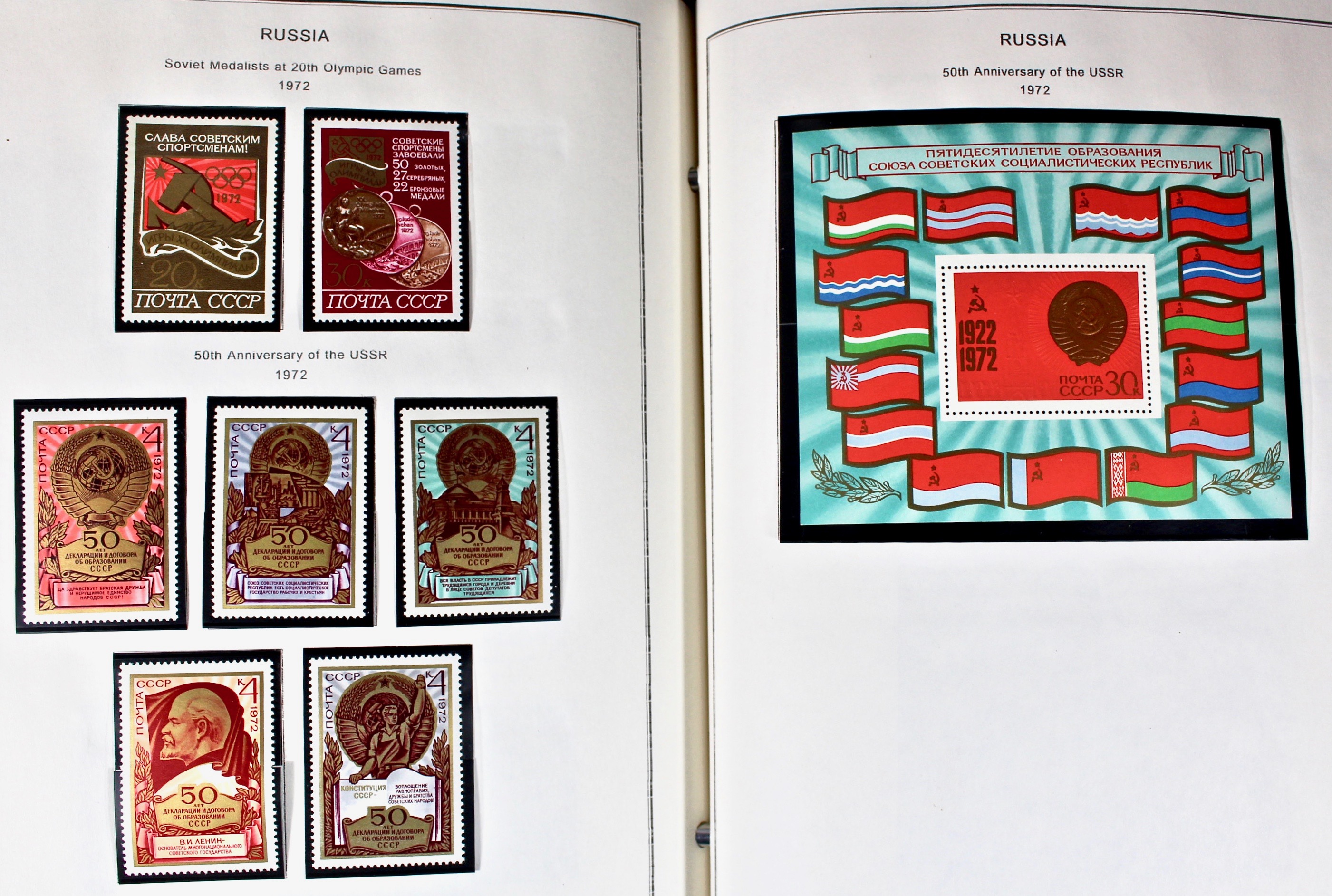 Russian Stamp Collection in an "International Postage Stamp Album"