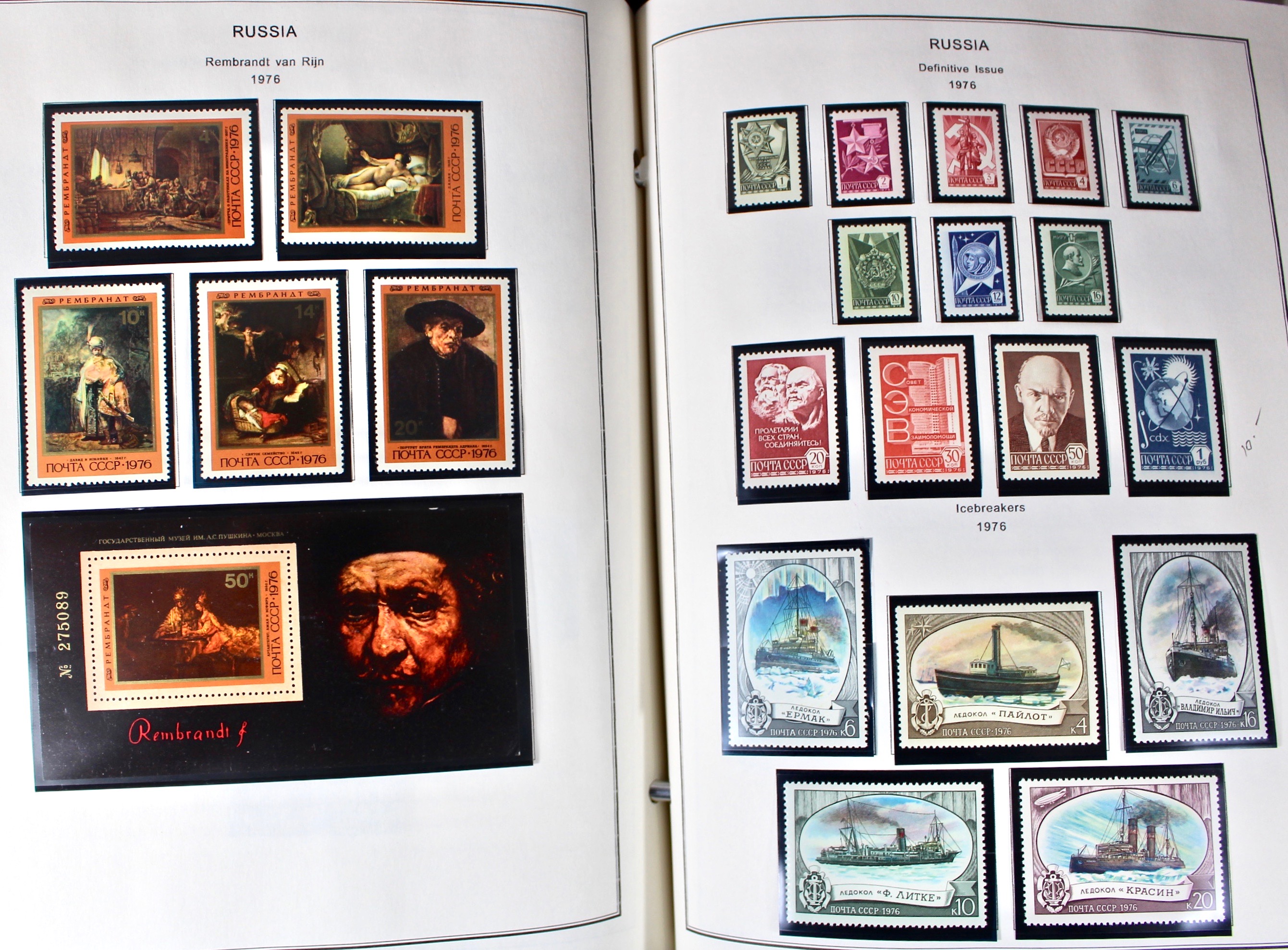 Russian Stamp Collection in an "International Postage Stamp Album"