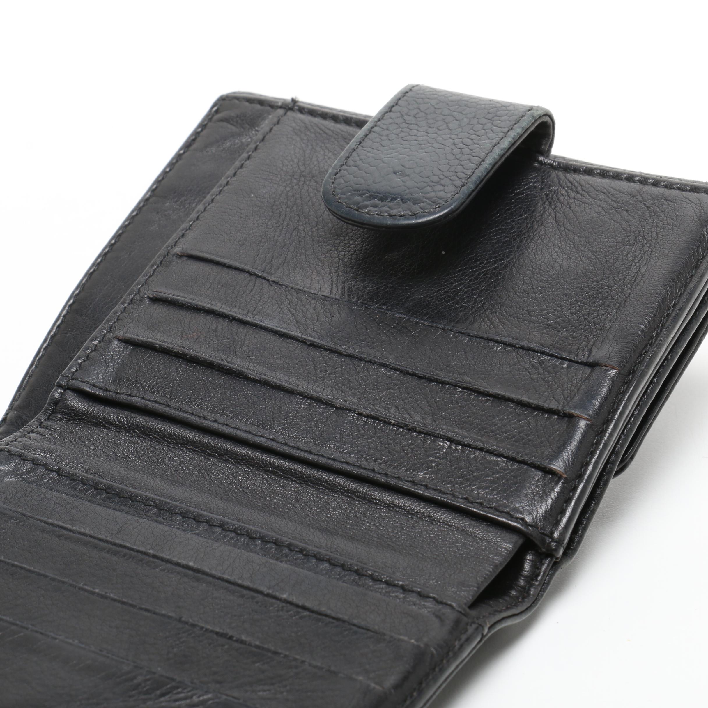 Chanel Black Caviar Leather Bifold Wallet