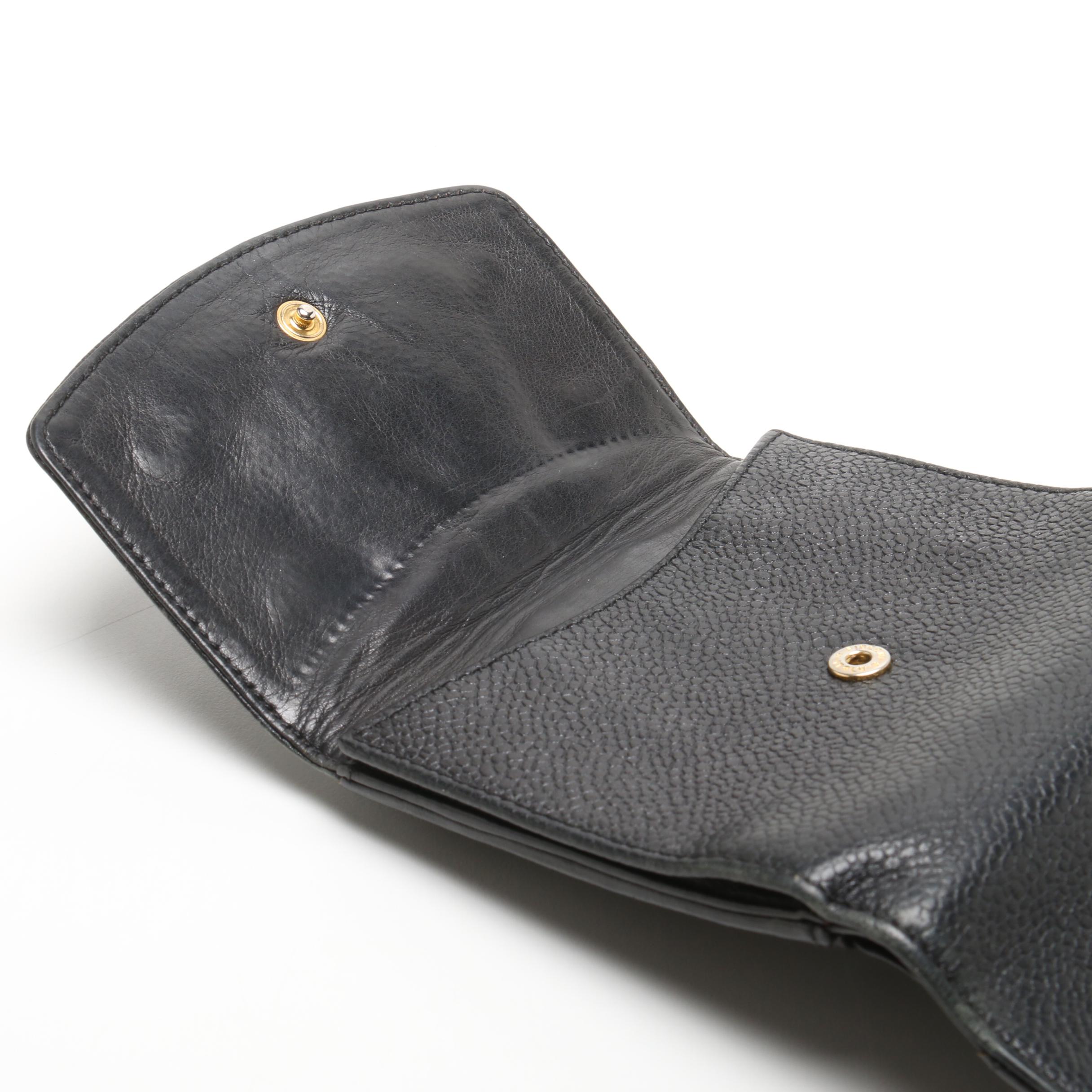 Chanel Black Caviar Leather Bifold Wallet