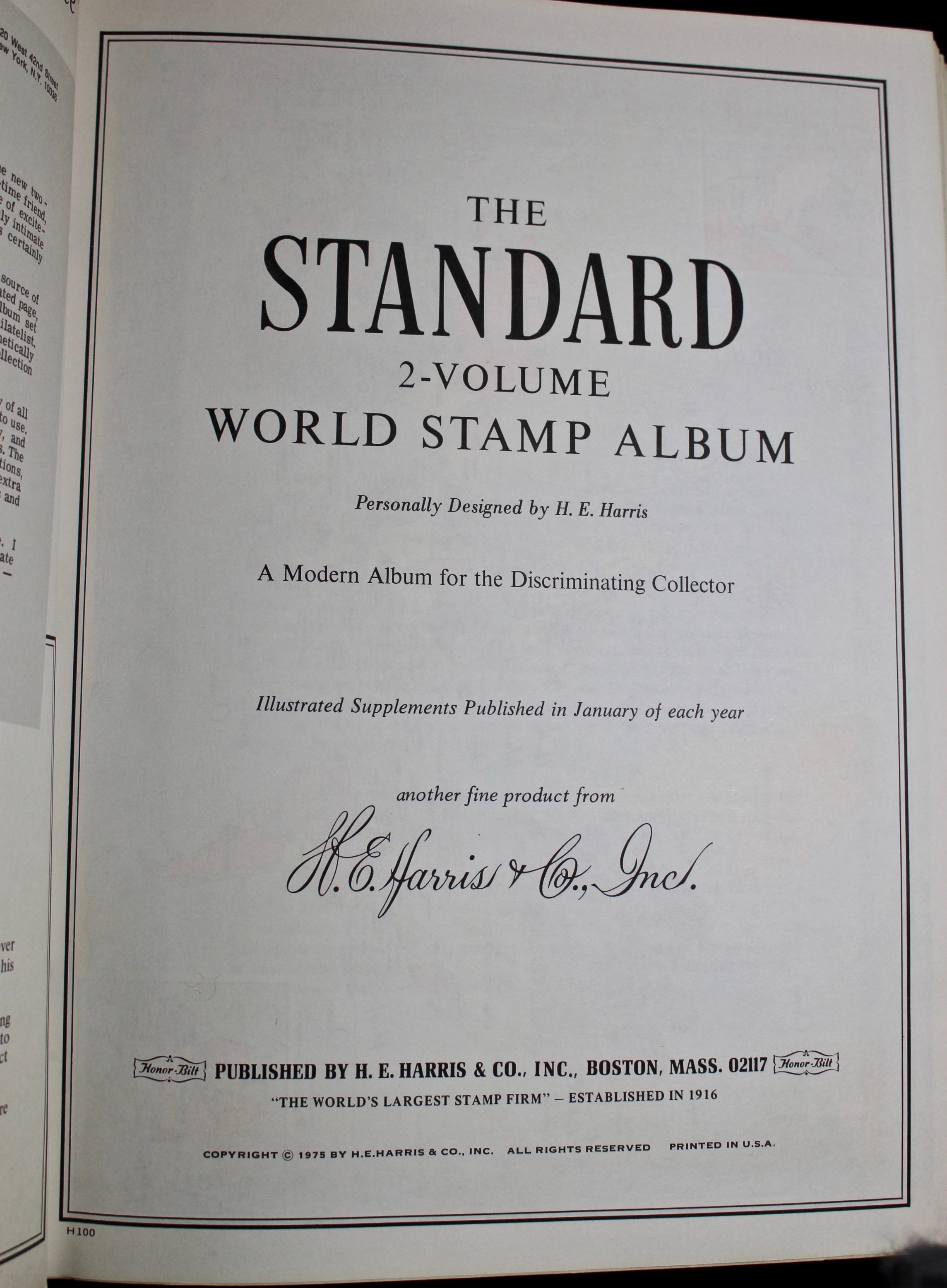 Two Volume Collection of "Standard World Stamp Album"