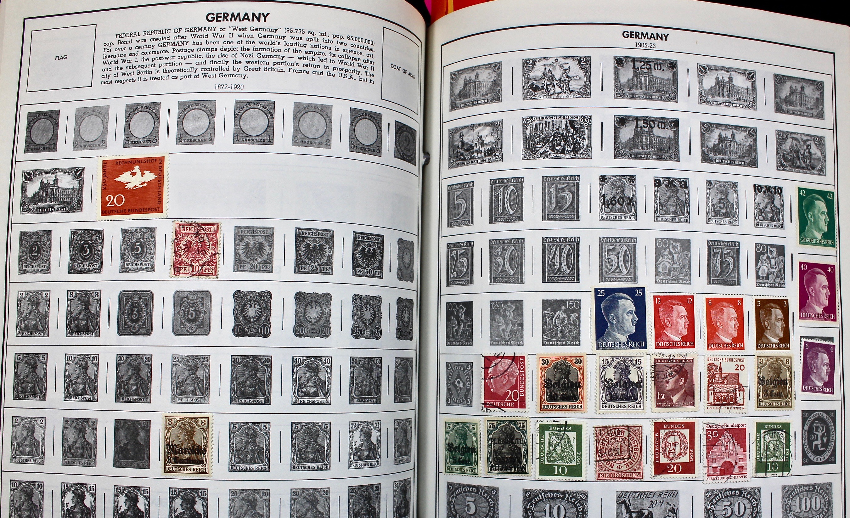 Two Volume Collection of "Standard World Stamp Album"