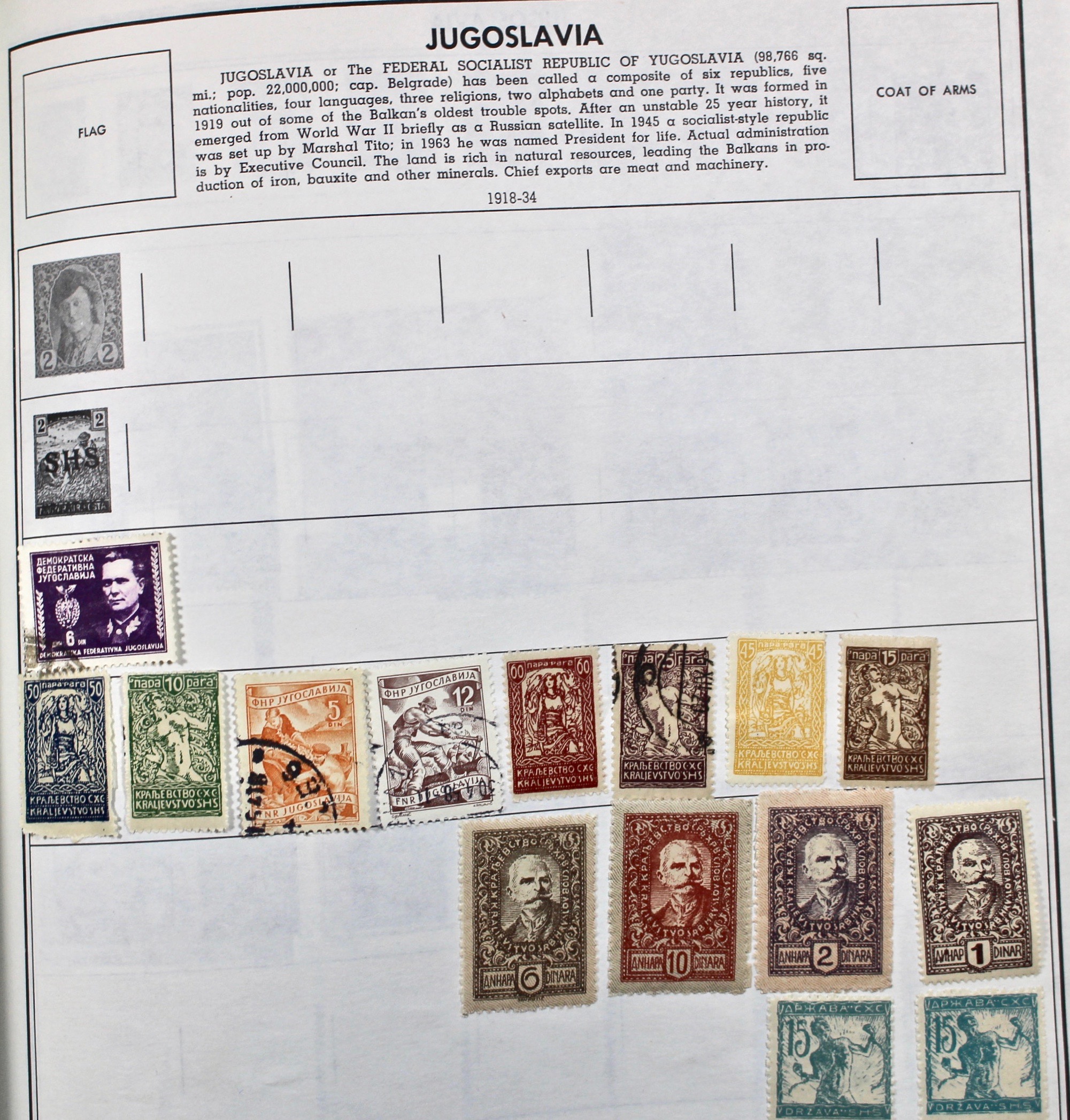 Two Volume Collection of "Standard World Stamp Album"