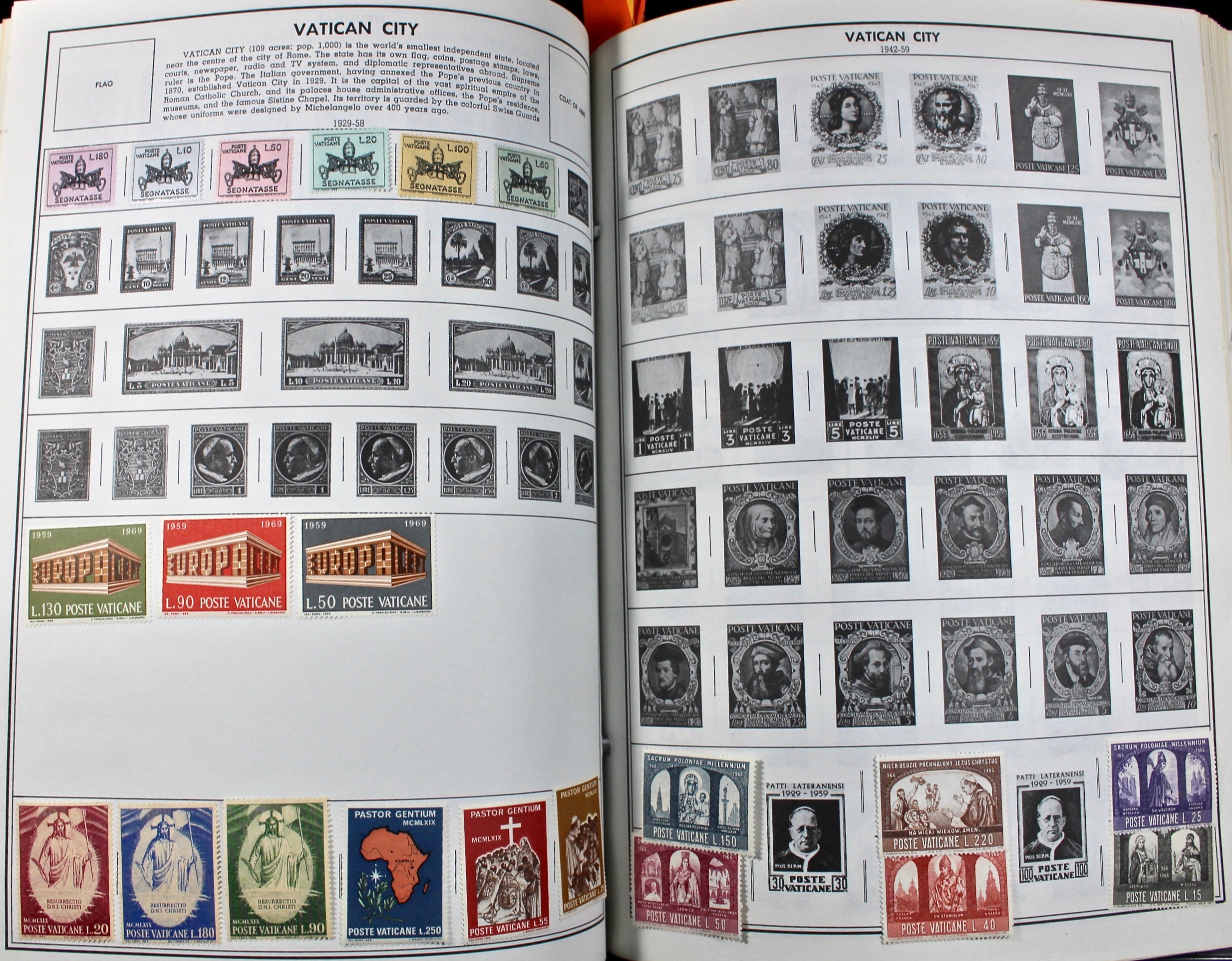 Two Volume Collection of "Standard World Stamp Album"