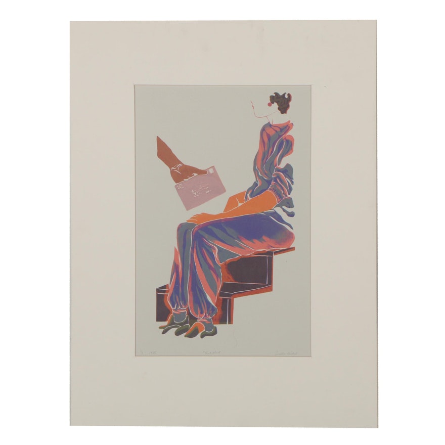 Annette Bickel 1985 Lithograph "Untitled"