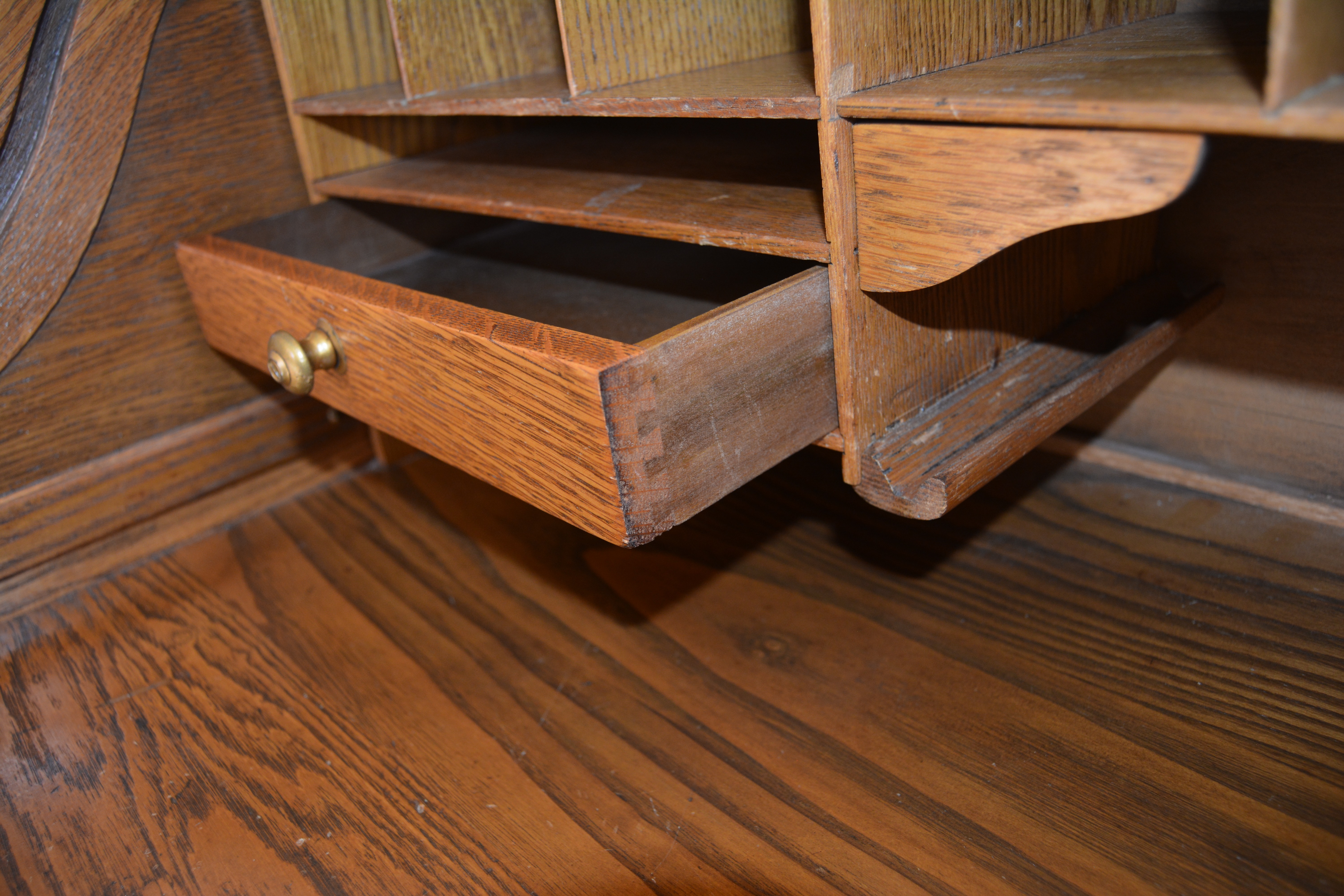 Roll Top Oak Desk by J. Dornette & Brothers with Desk Chair, Early 20th Century