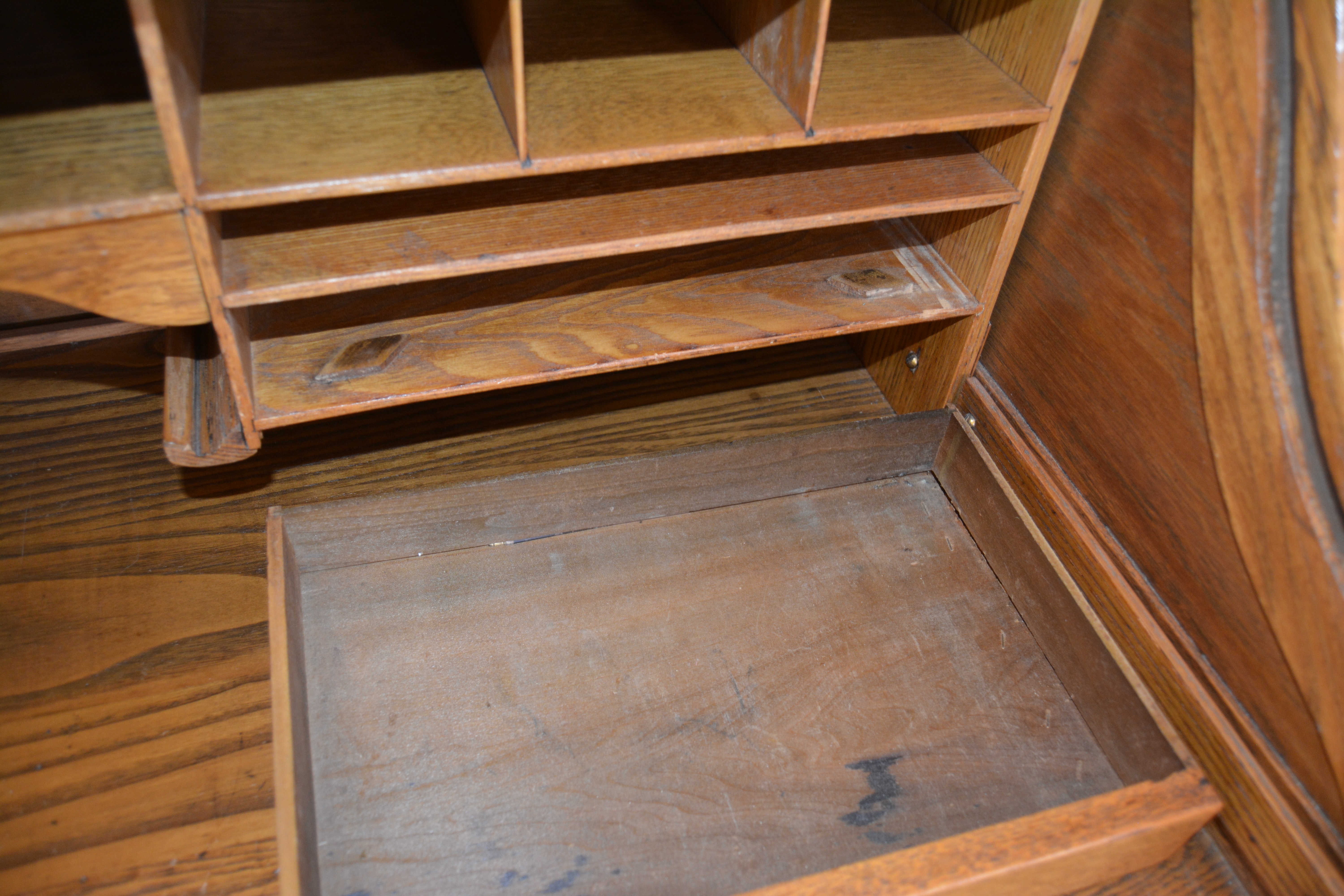 Roll Top Oak Desk by J. Dornette & Brothers with Desk Chair, Early 20th Century