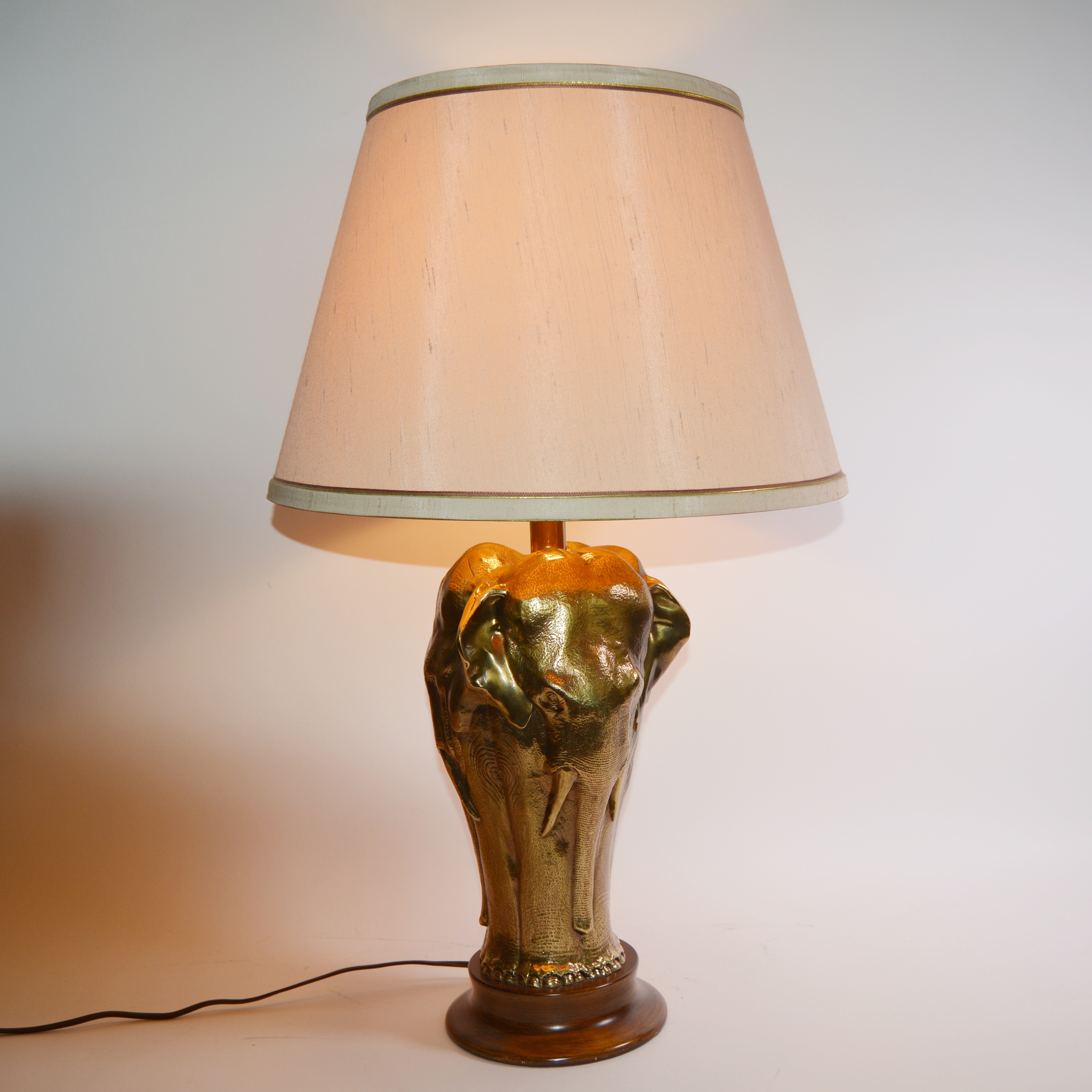 Frederick Cooper Sculptural Brass Elephant Table Lamp