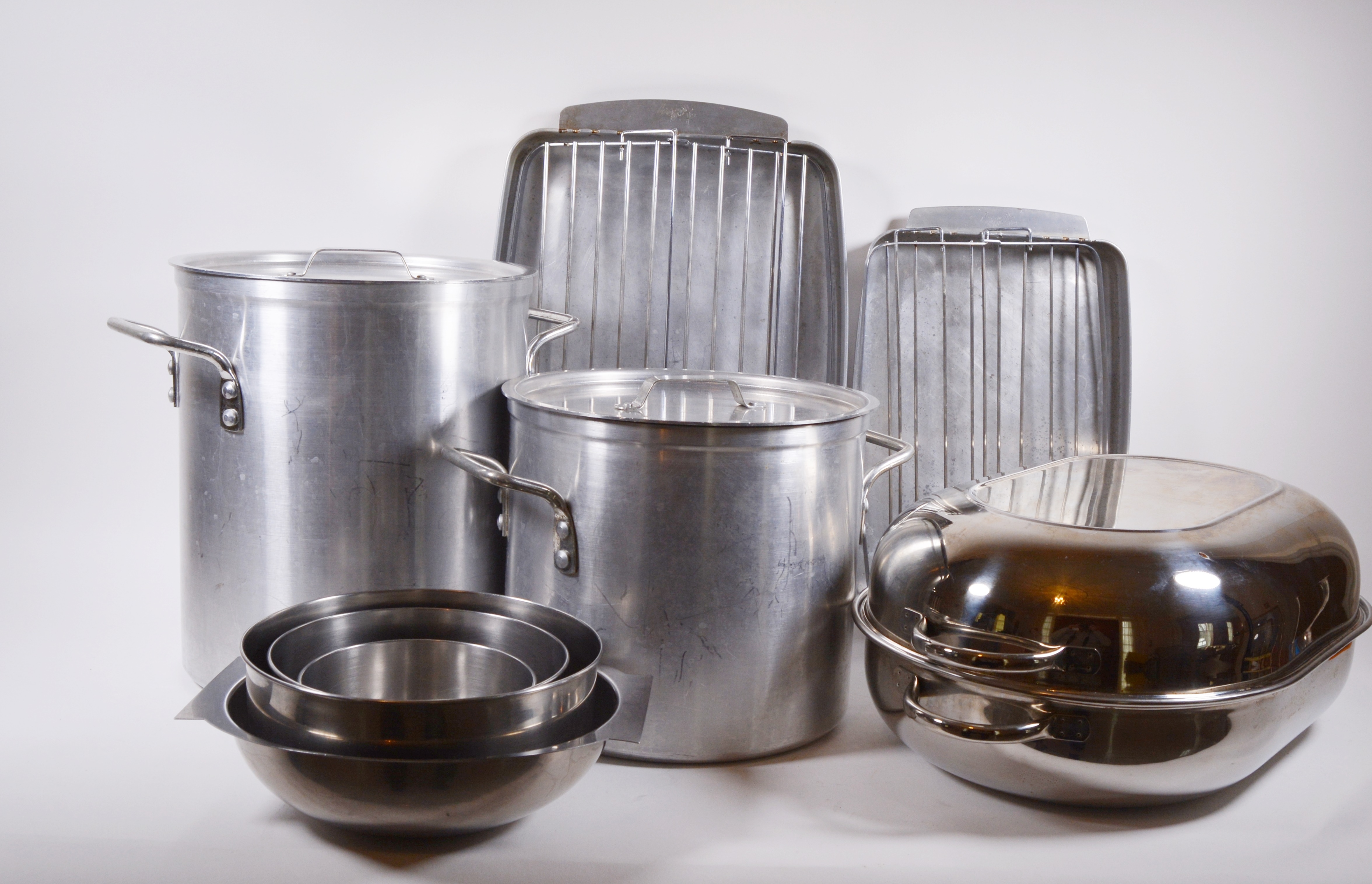 Revere Ware Stainless Roaster and Other Cookware
