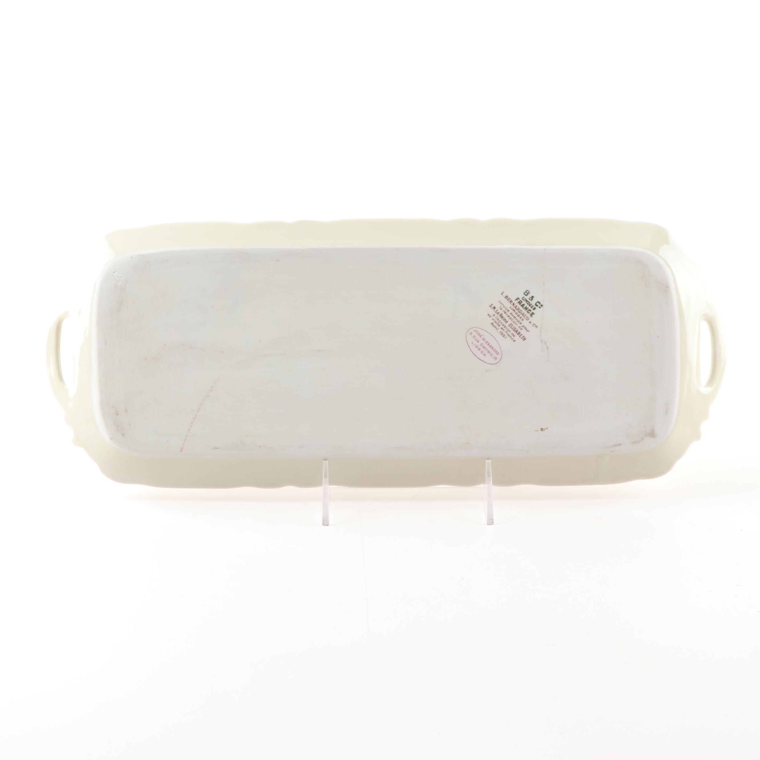 Limoges Porcelain and Gilt Serving Tray