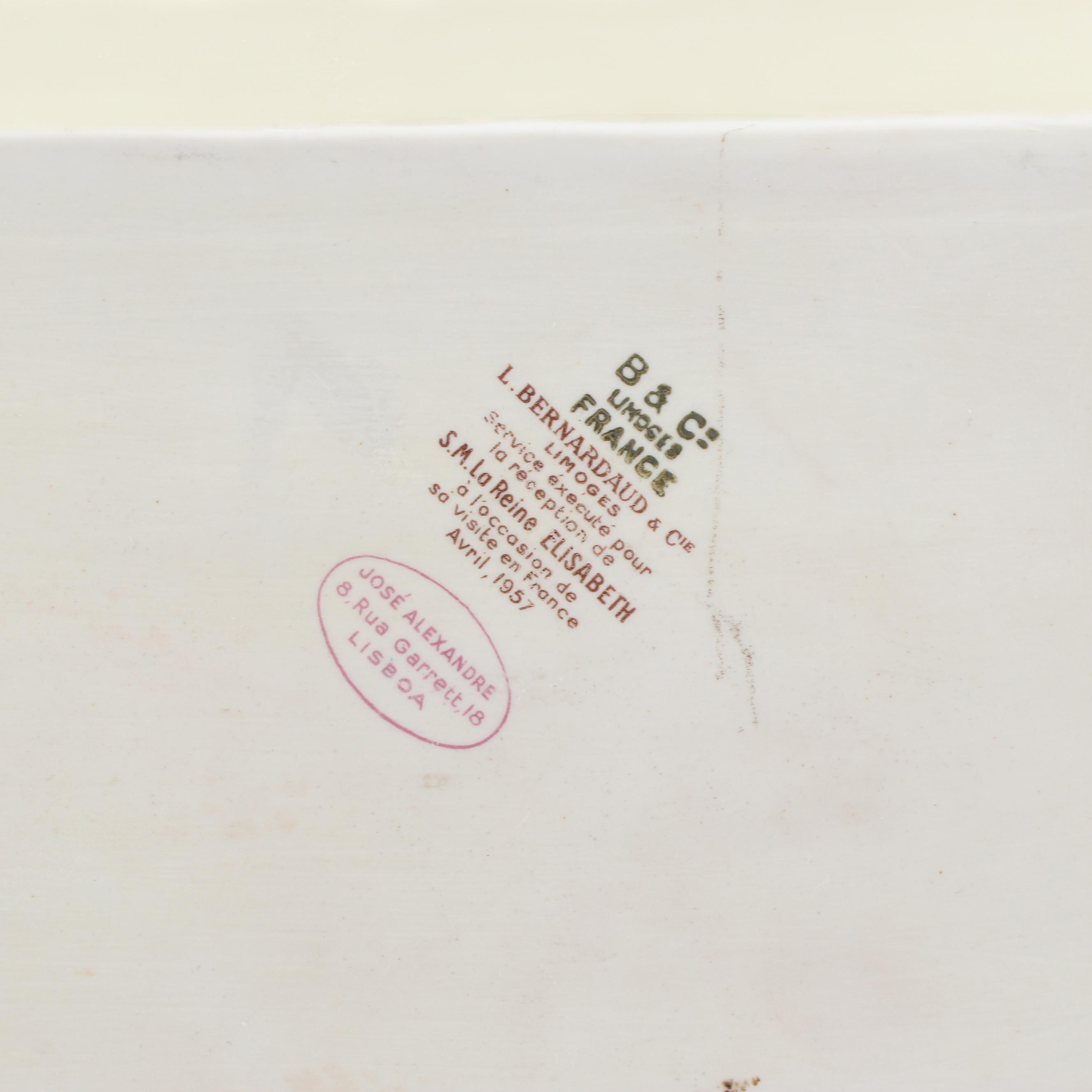 Limoges Porcelain and Gilt Serving Tray