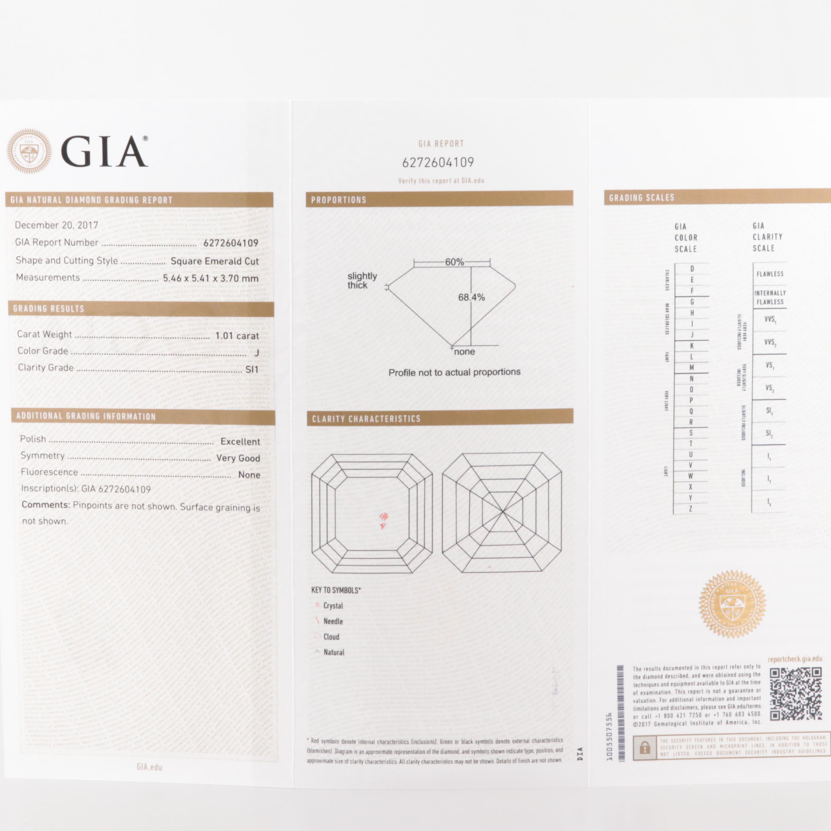 14K White Gold 1.76 CTW Diamond Ring Set with GIA Report