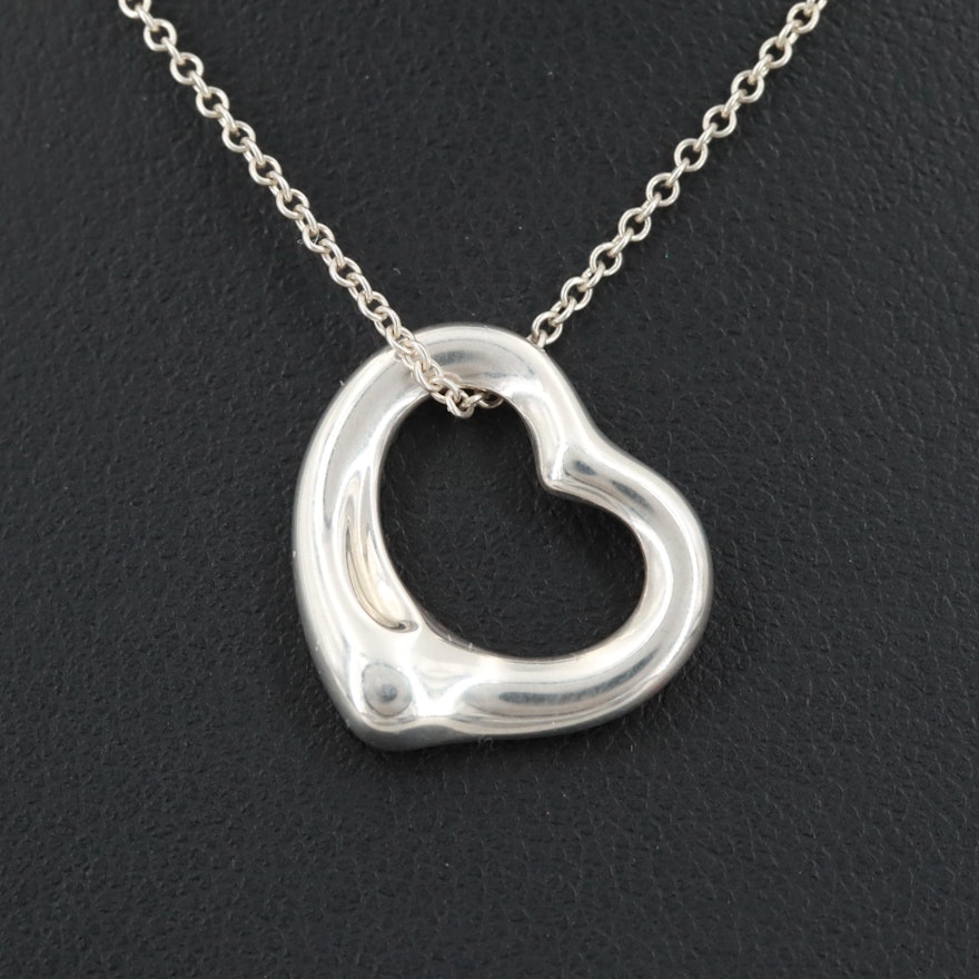 Elsa Peretti for Tiffany & Co. Sterling Silver "Open Heart" Necklace