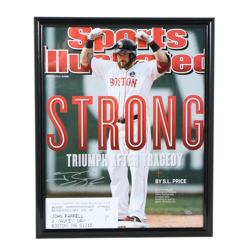 Jonny Gomes "Boston Strong" Autographed and Enlarged "Sport Illustrated" Cover