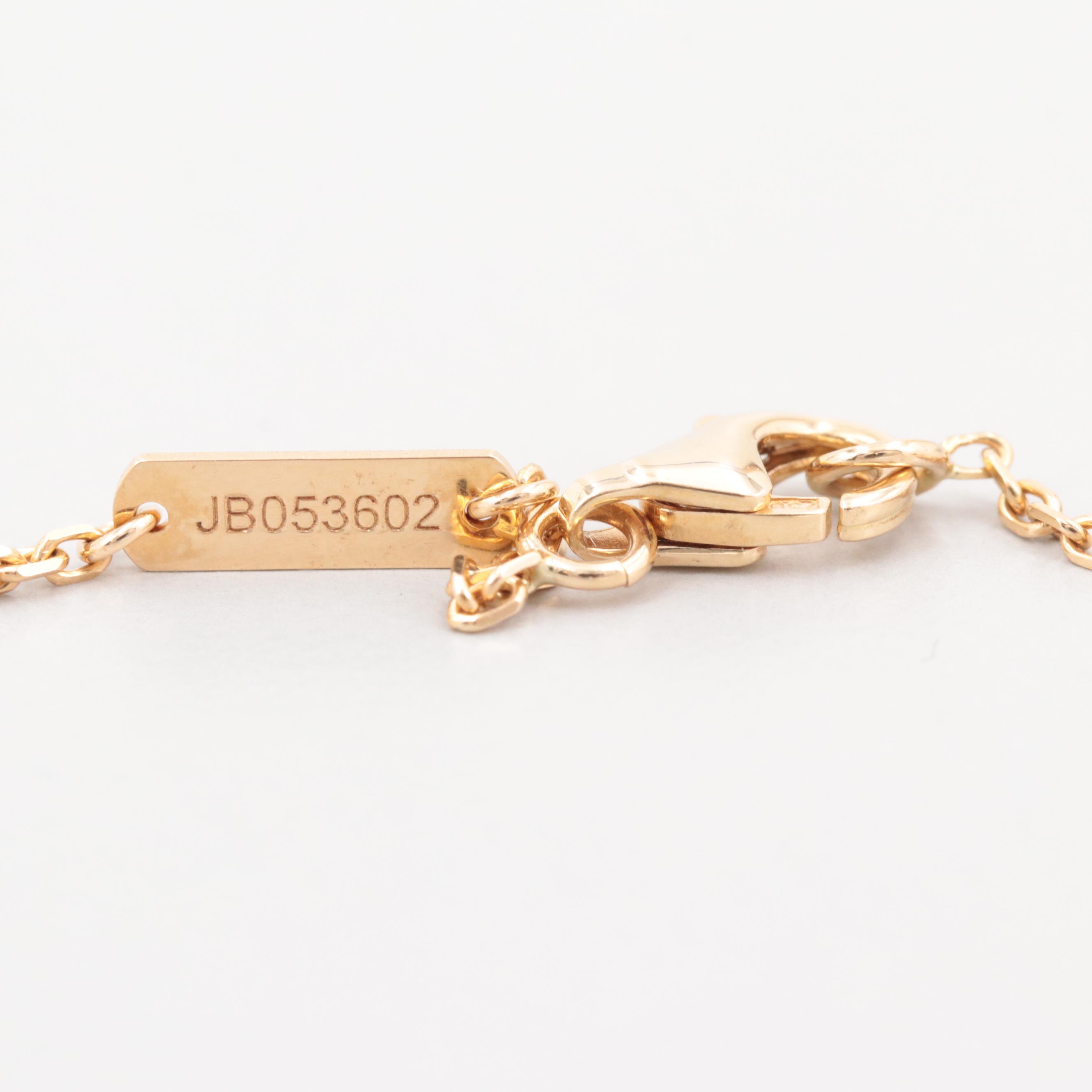 Van Cleef & Arpels 18K Yellow Gold "Alhambra" Turquoise Pendant Necklace