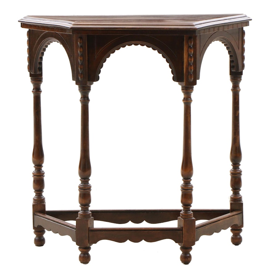 Renaissance Revival Walnut Accent Table by Jake Tennenbaum Furniture