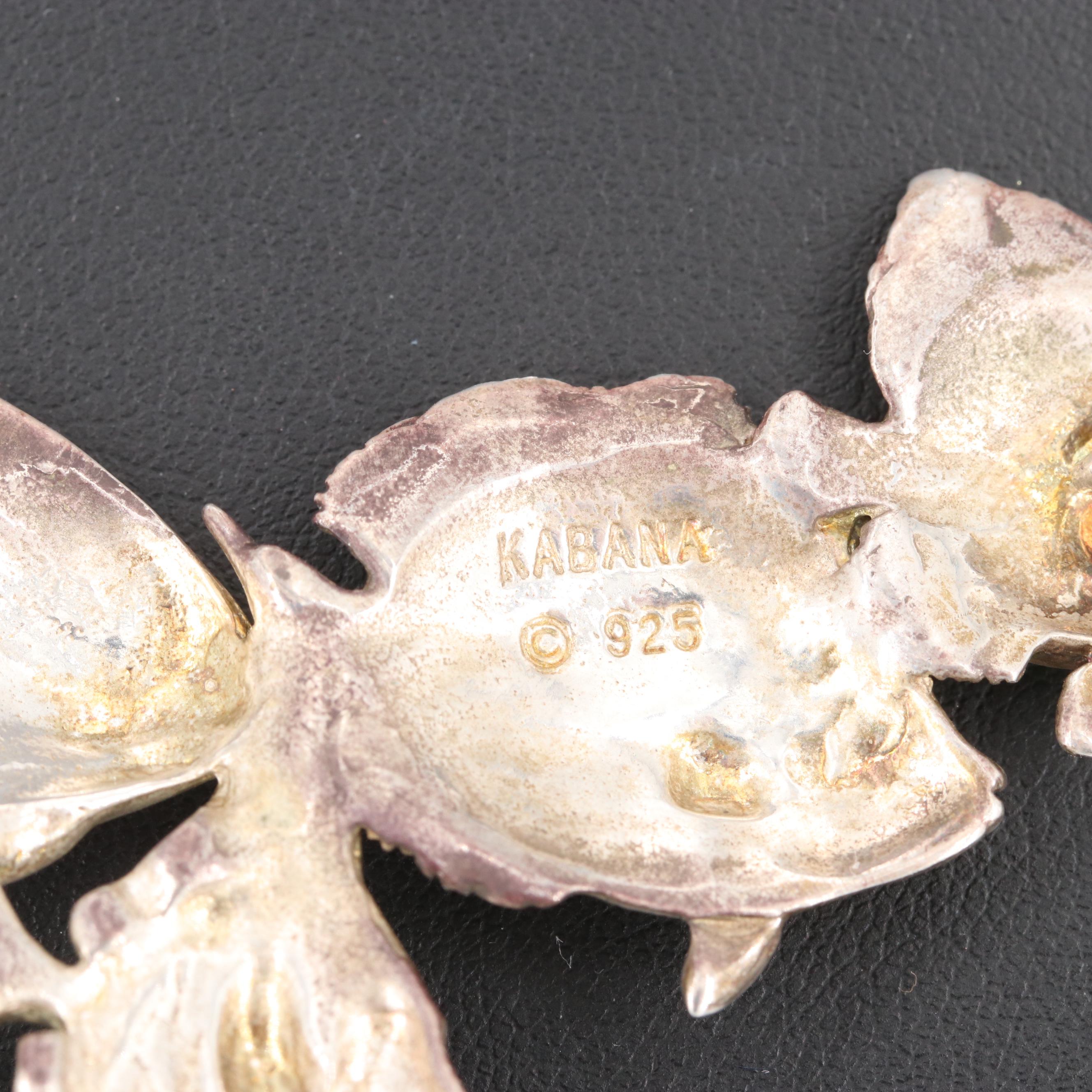 Kabana Sterling Silver Enamel Fish Necklace