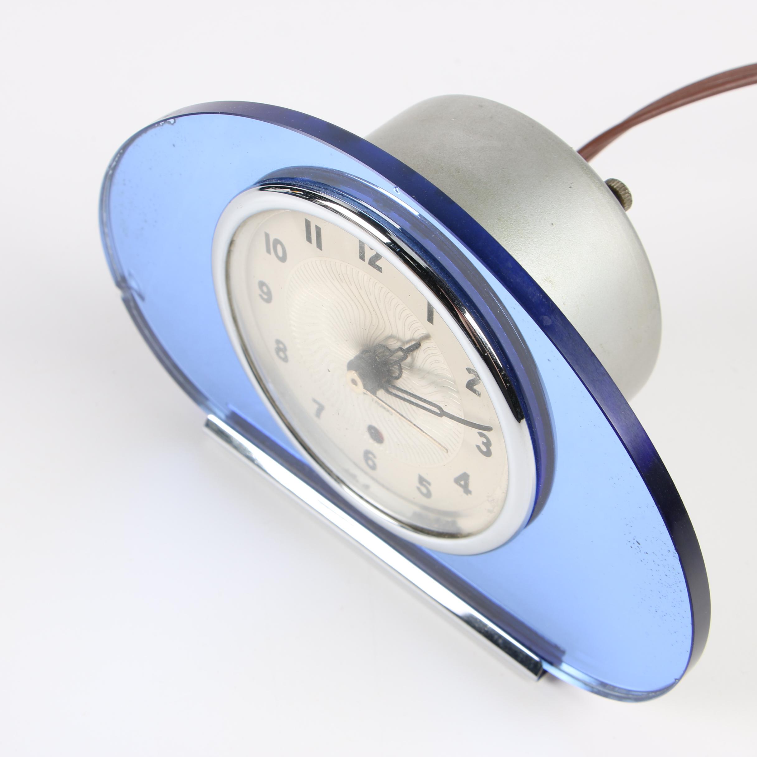 Seth Thomas Blue "Sequin" Electric Mantel Clock, circa 1940