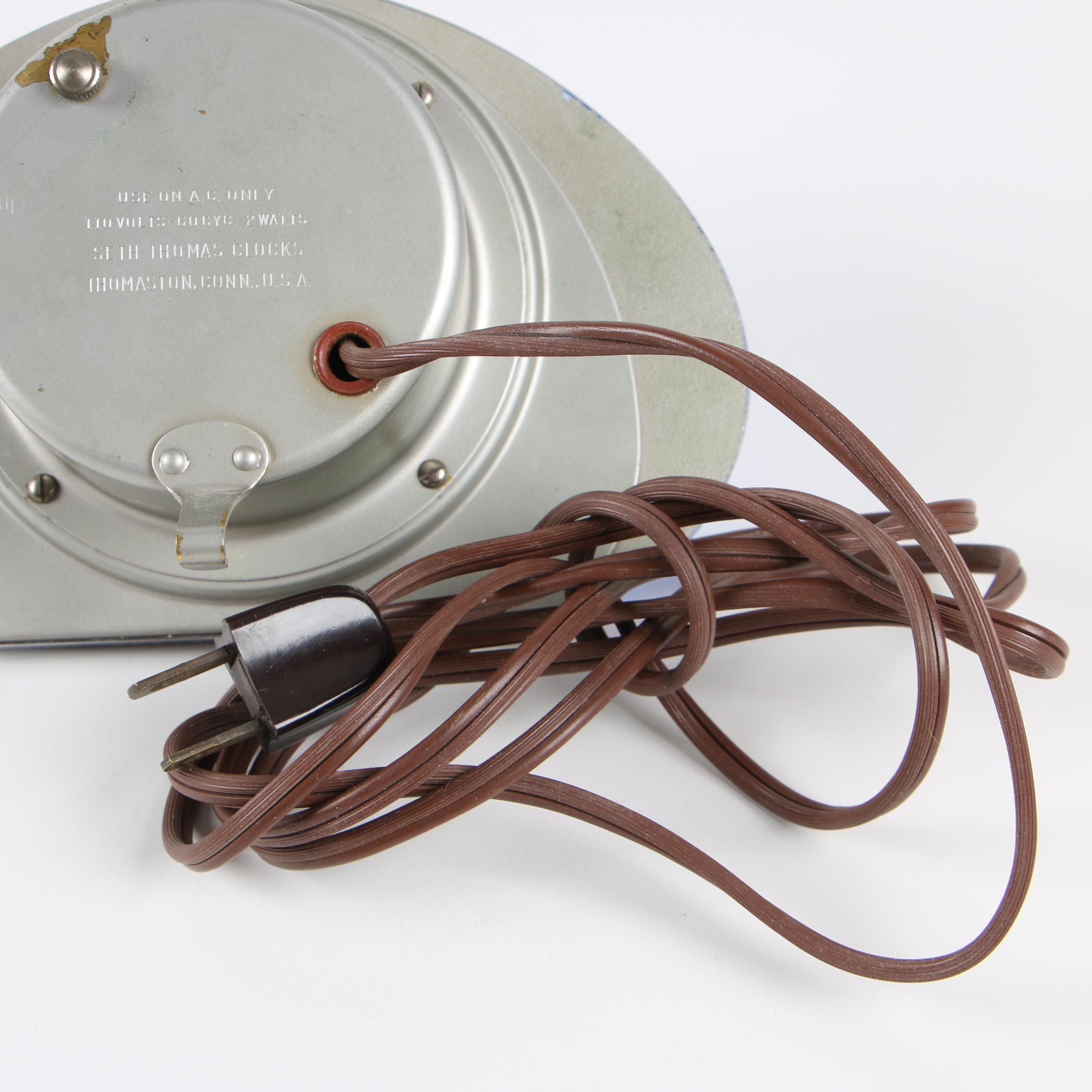 Seth Thomas Blue "Sequin" Electric Mantel Clock, circa 1940