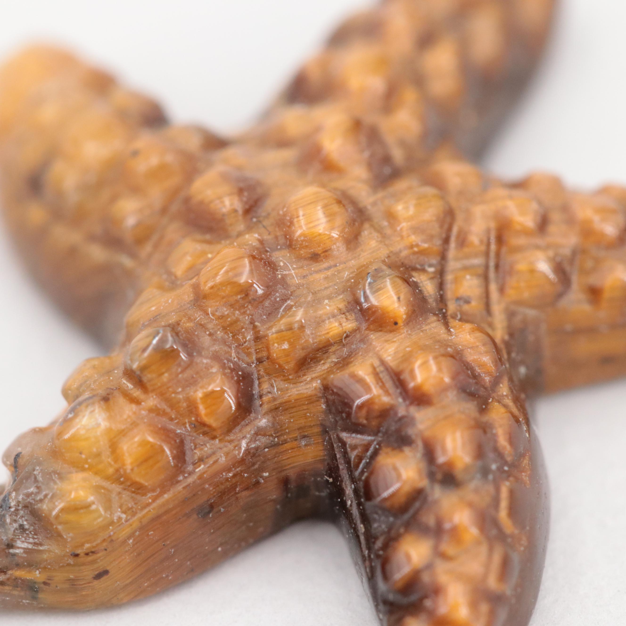 Loose Tiger's Eye Starfish Stones
