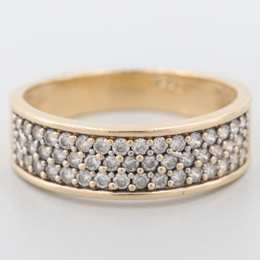 14K Yellow Gold Cubic Zirconia Ring