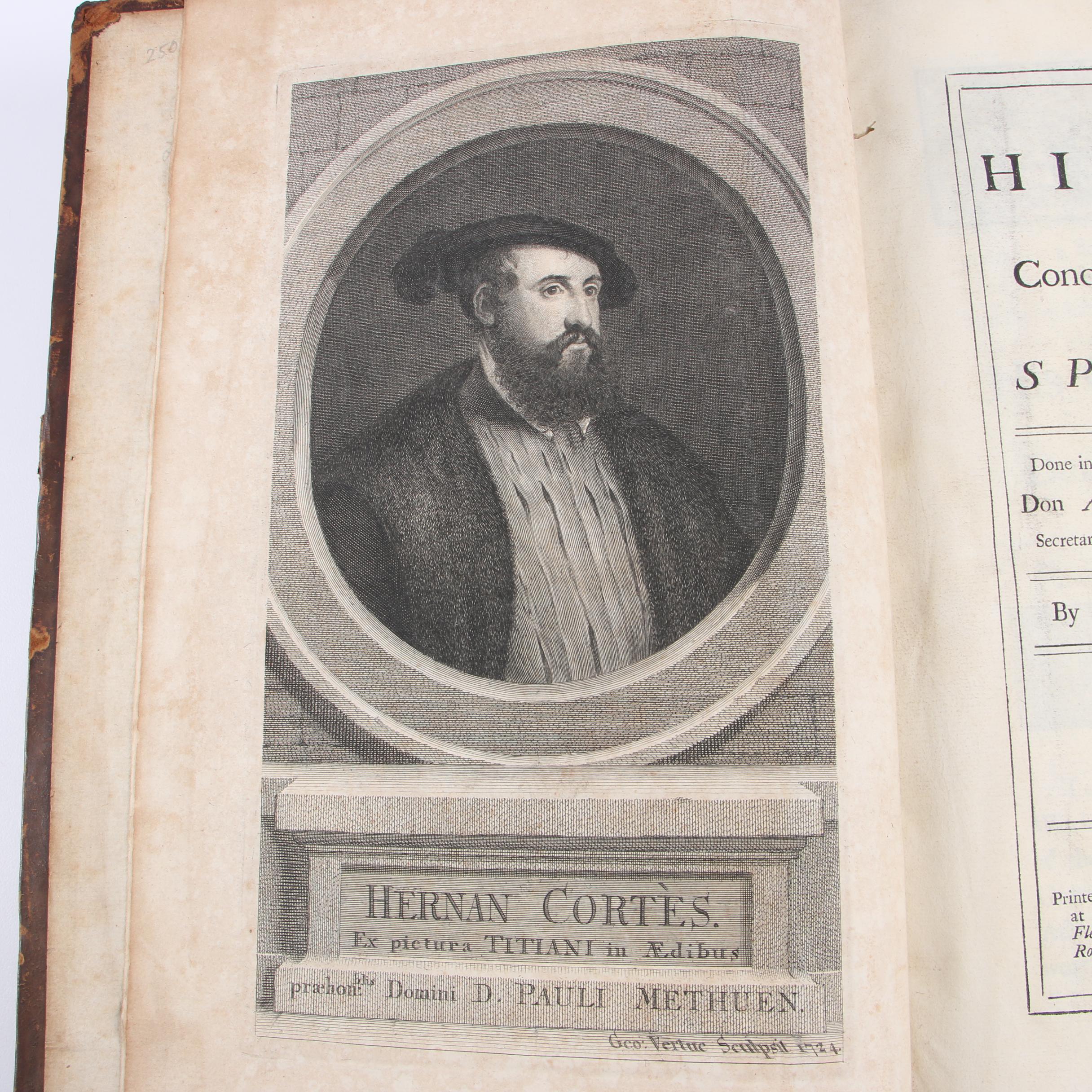 1724 Illustrated "History of the Conquest of Mexico by the Spaniards"