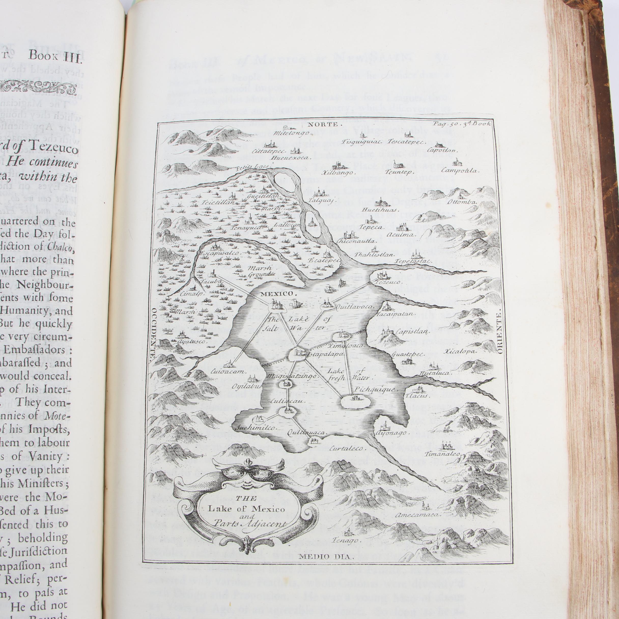 1724 Illustrated "History of the Conquest of Mexico by the Spaniards"