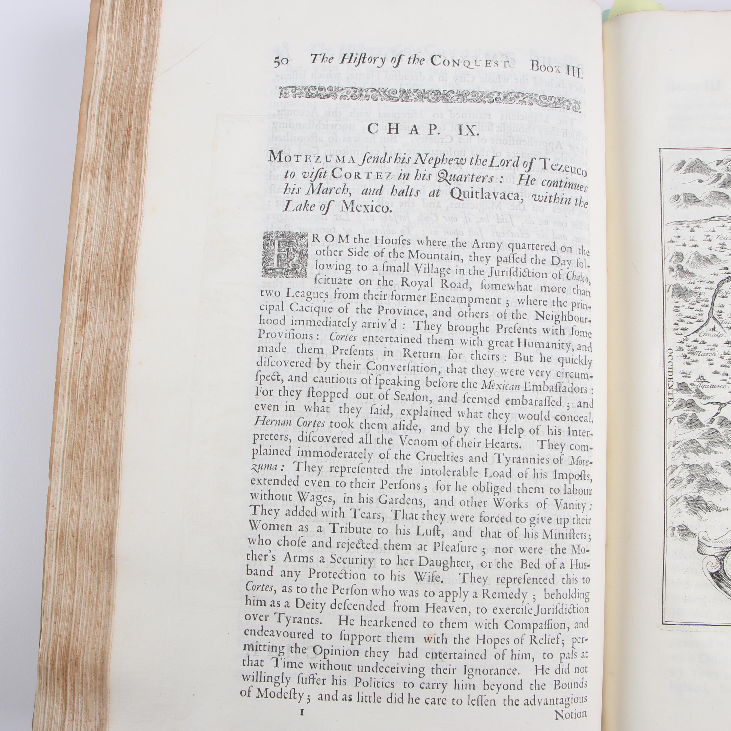 1724 Illustrated "History of the Conquest of Mexico by the Spaniards"