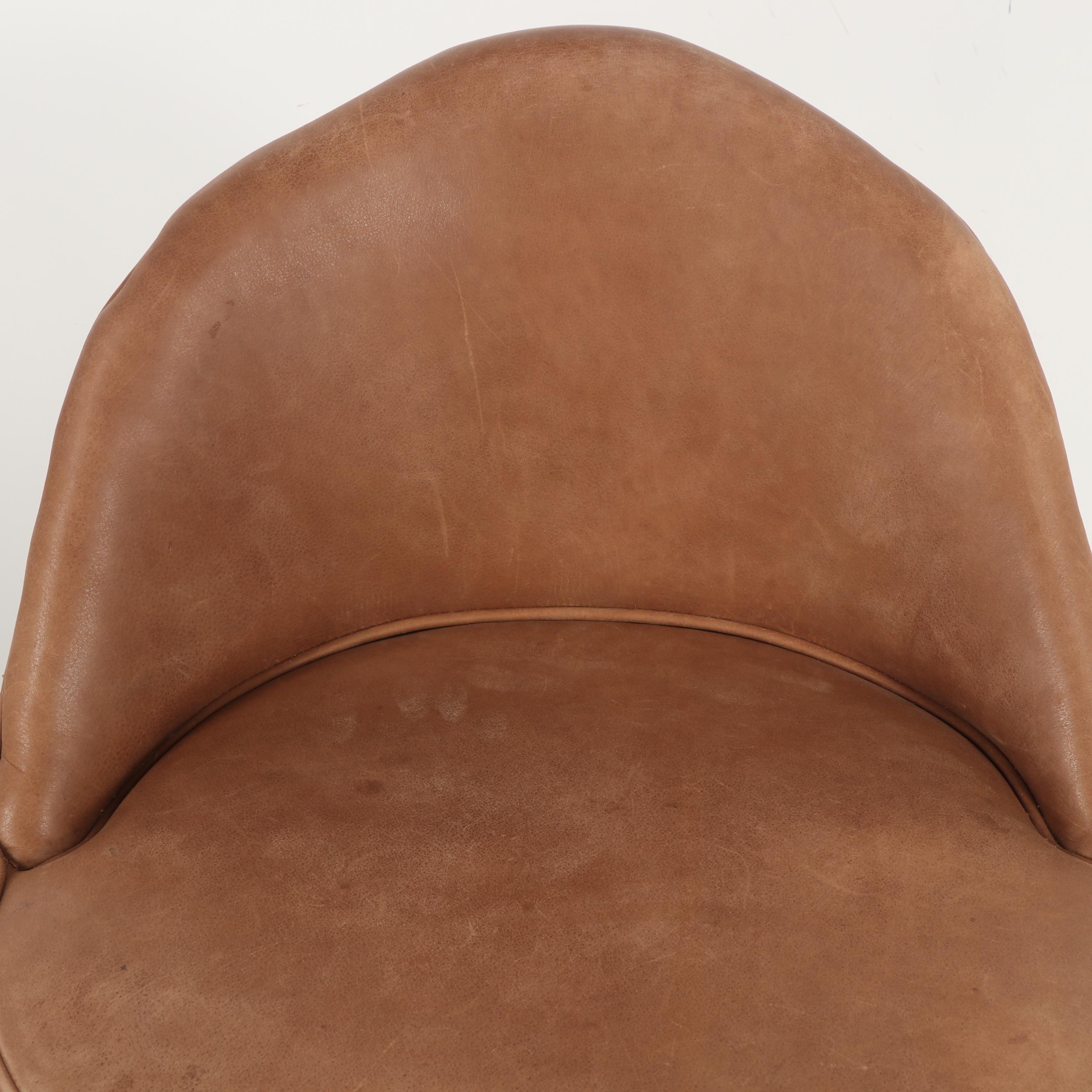 Hickory Chair Company Swivel Bar Stools with Leather Upholstery