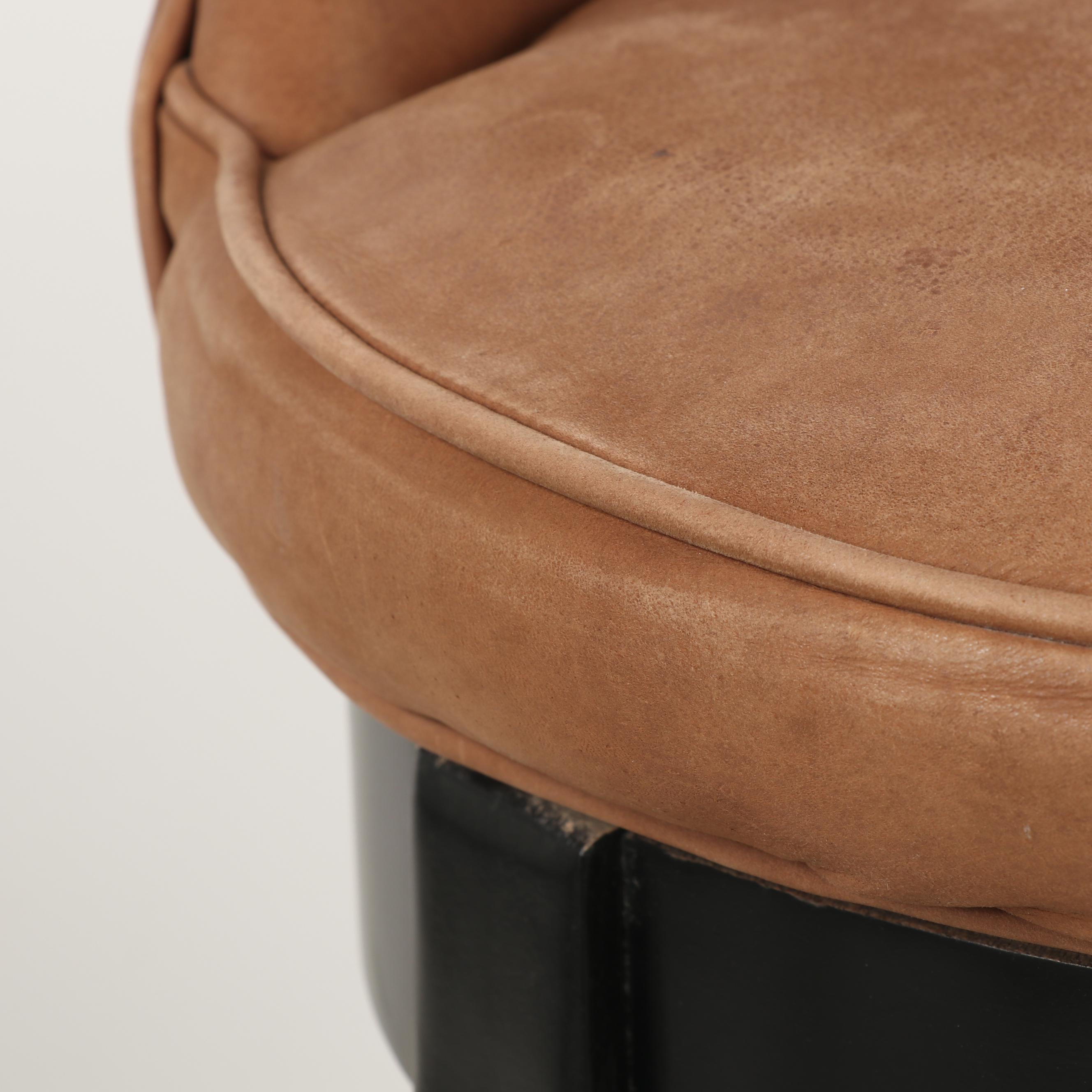 Hickory Chair Company Swivel Bar Stools with Leather Upholstery