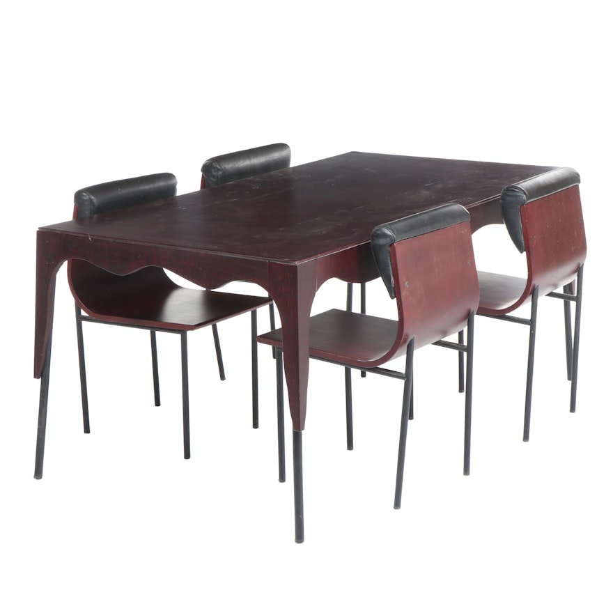 Contemporary Modern Style Dining Table Set