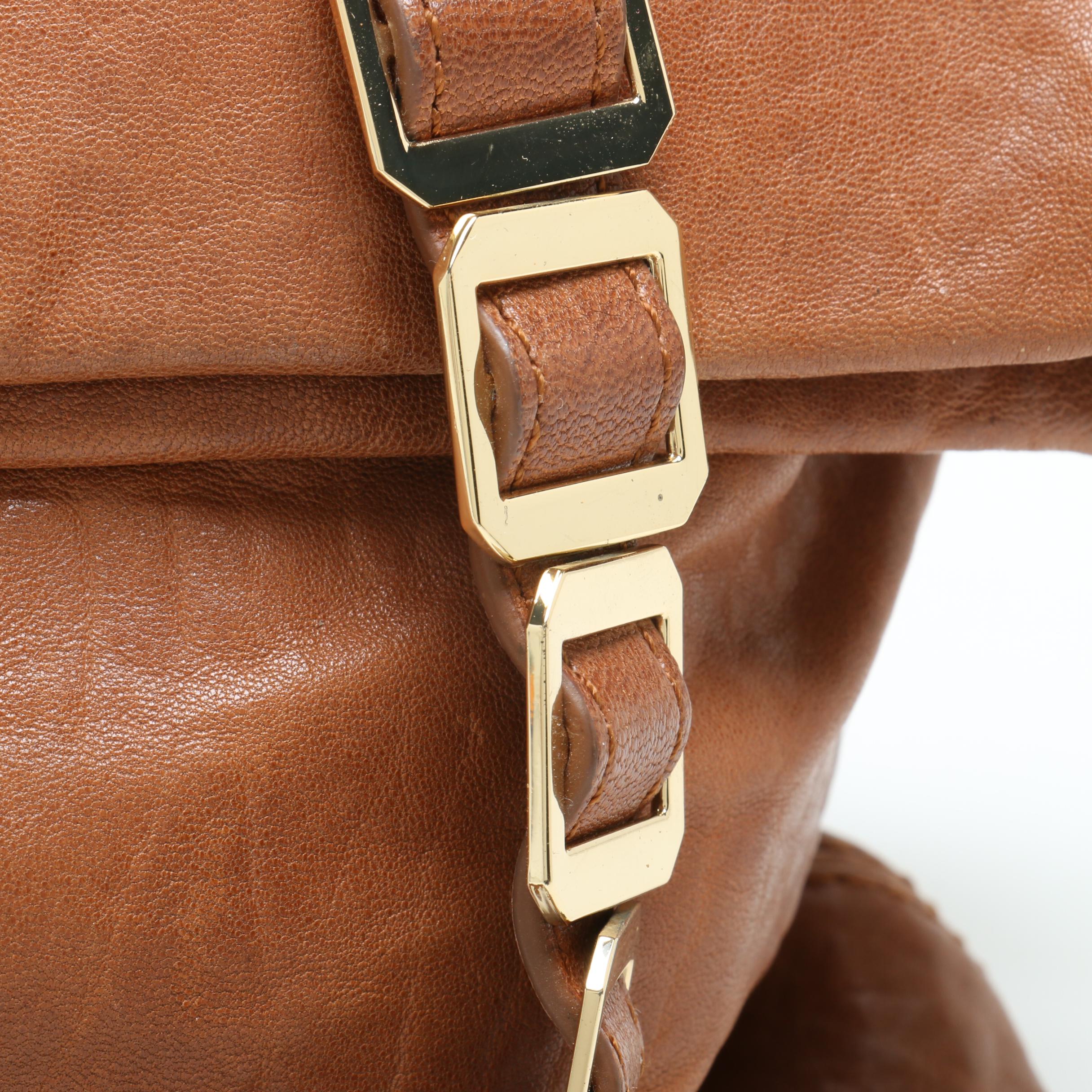 Tory Burch Brown Leather Shoulder Bag