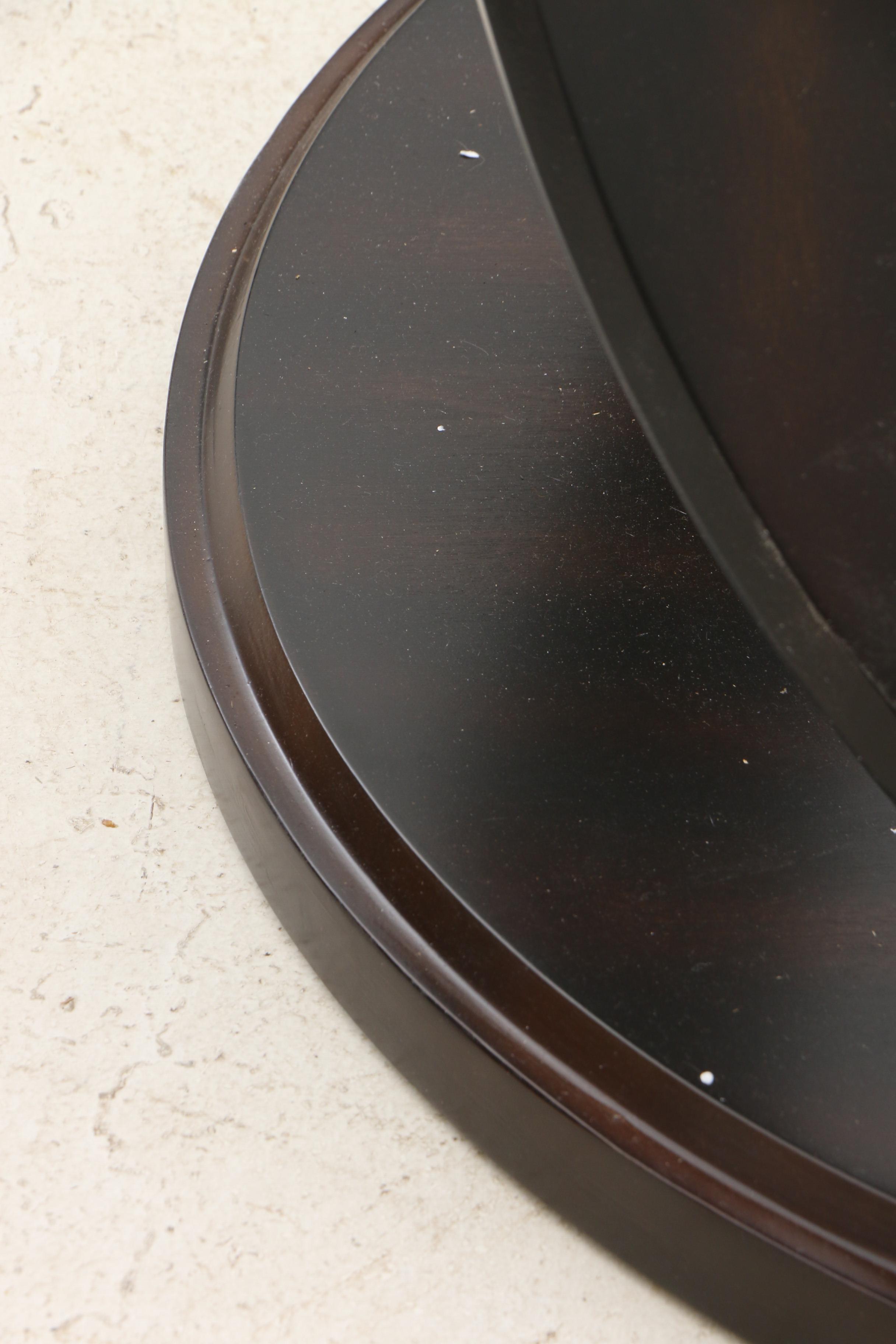 Modernist Beveled Edge Glass Top Dining Table