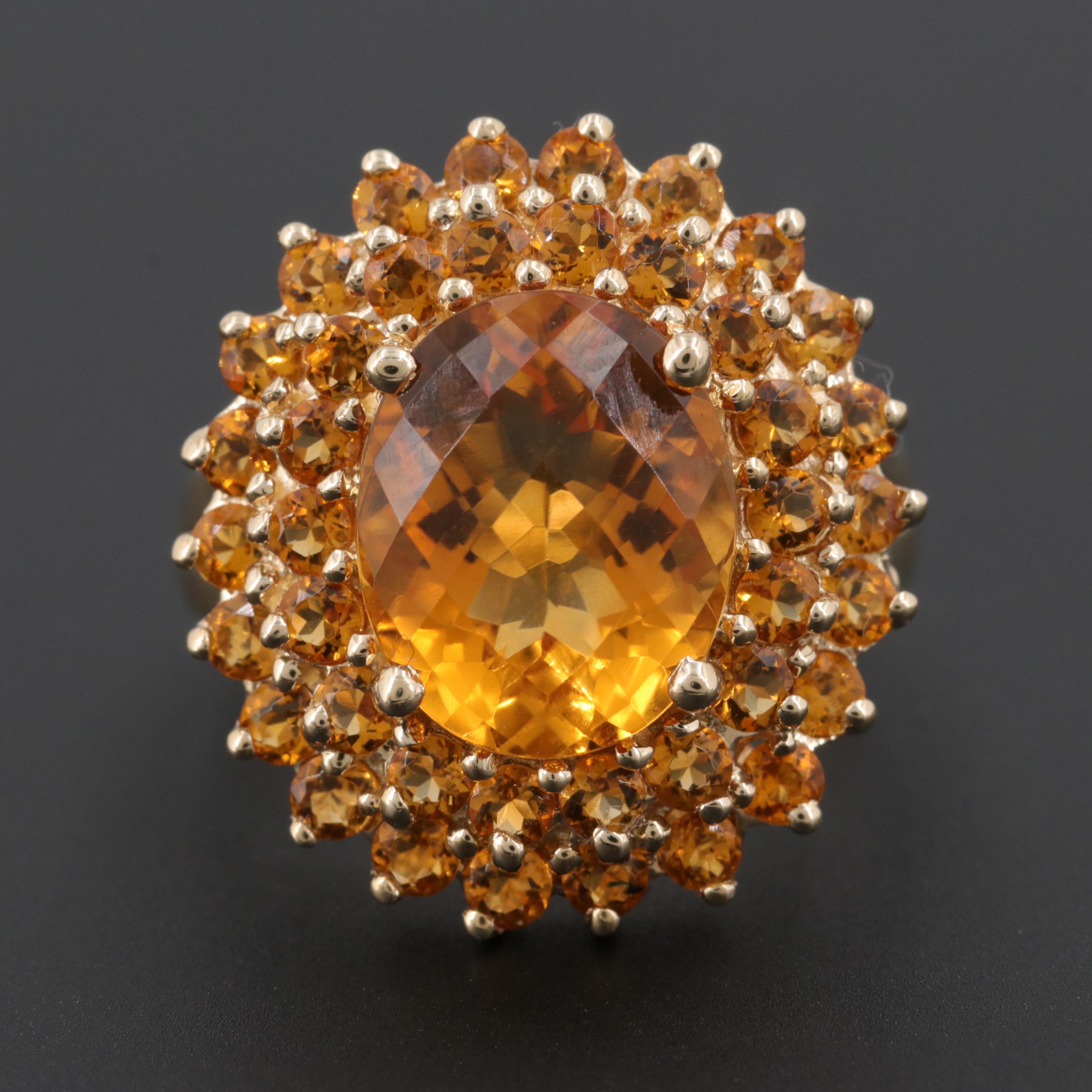 14K Yellow Gold Citrine Ring