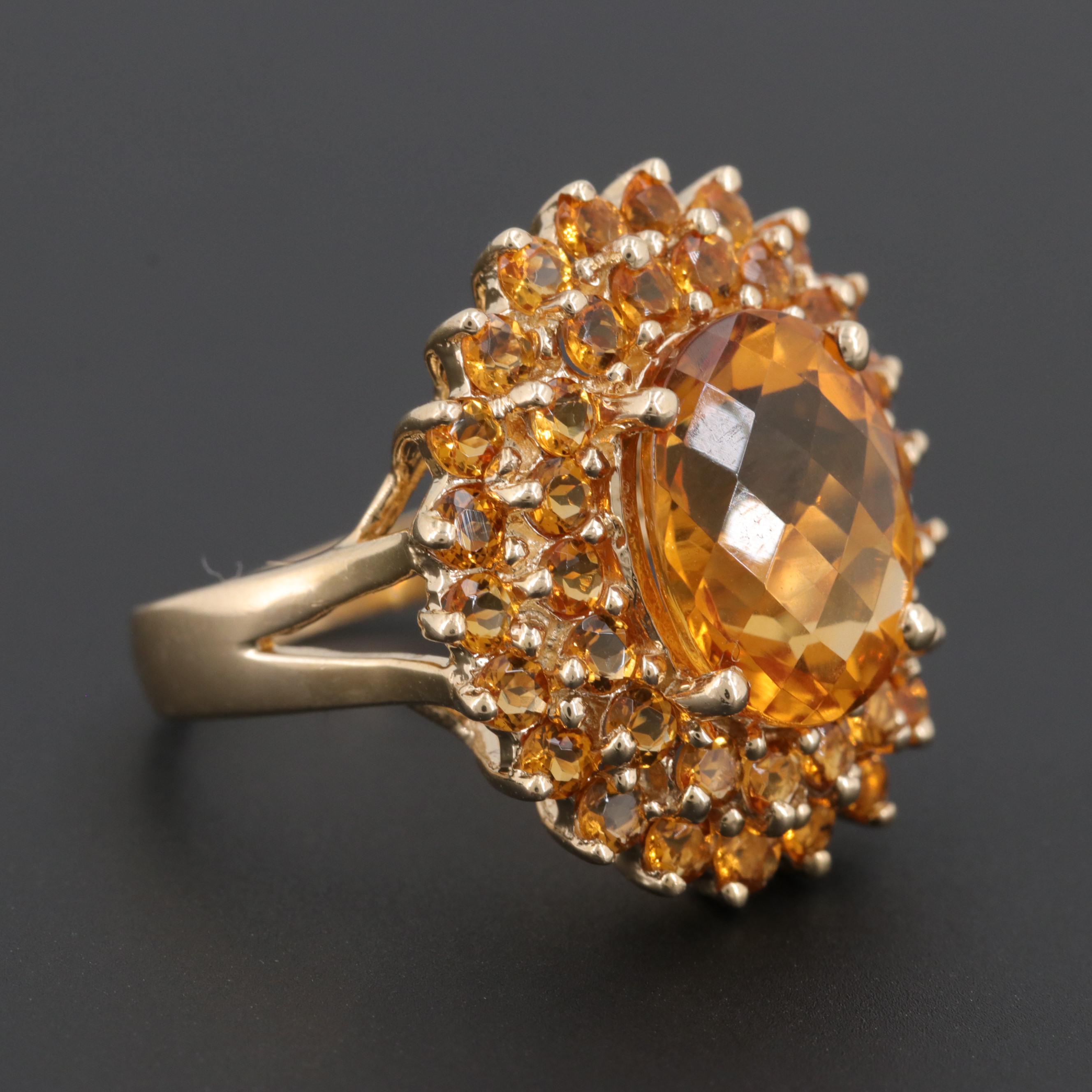 14K Yellow Gold Citrine Ring