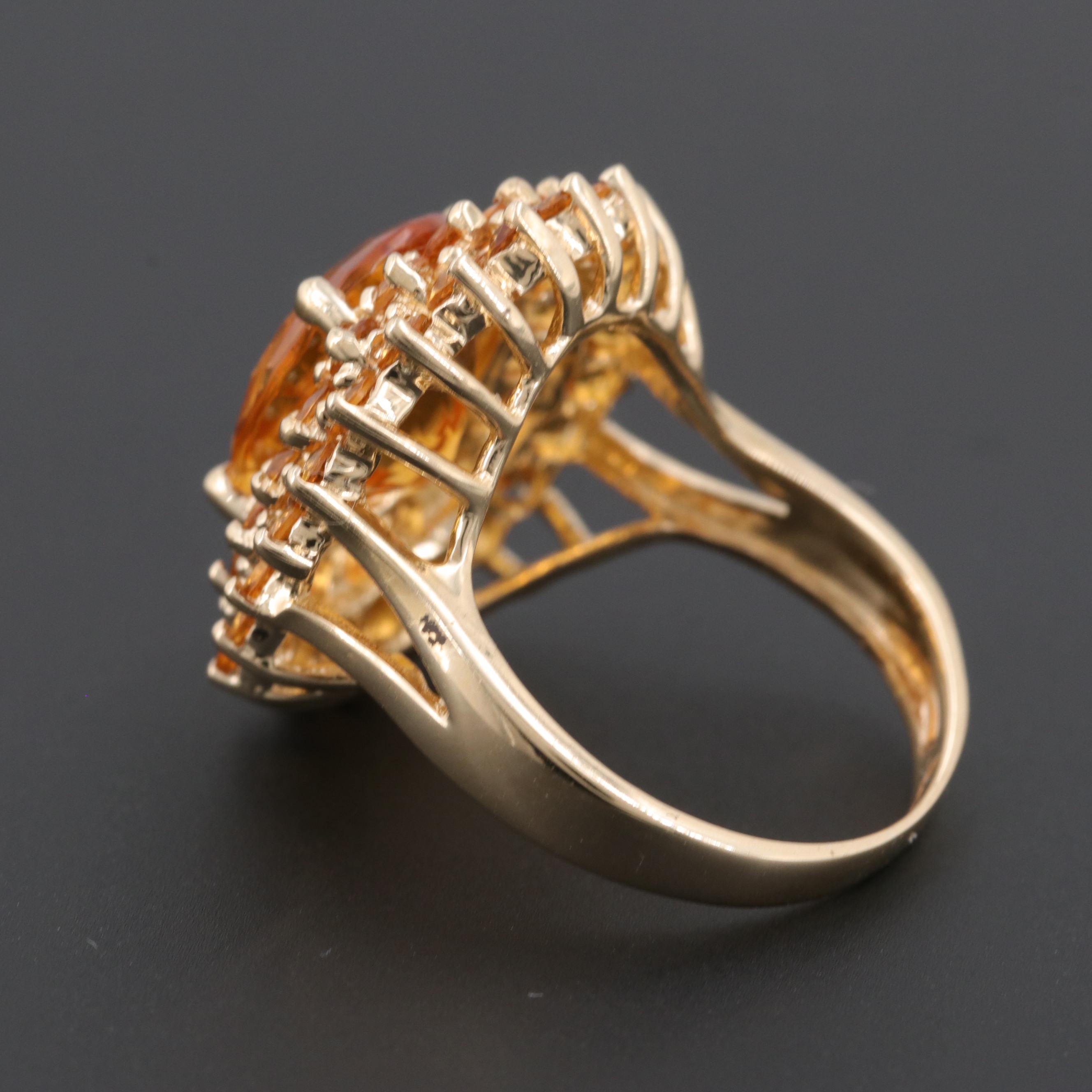 14K Yellow Gold Citrine Ring
