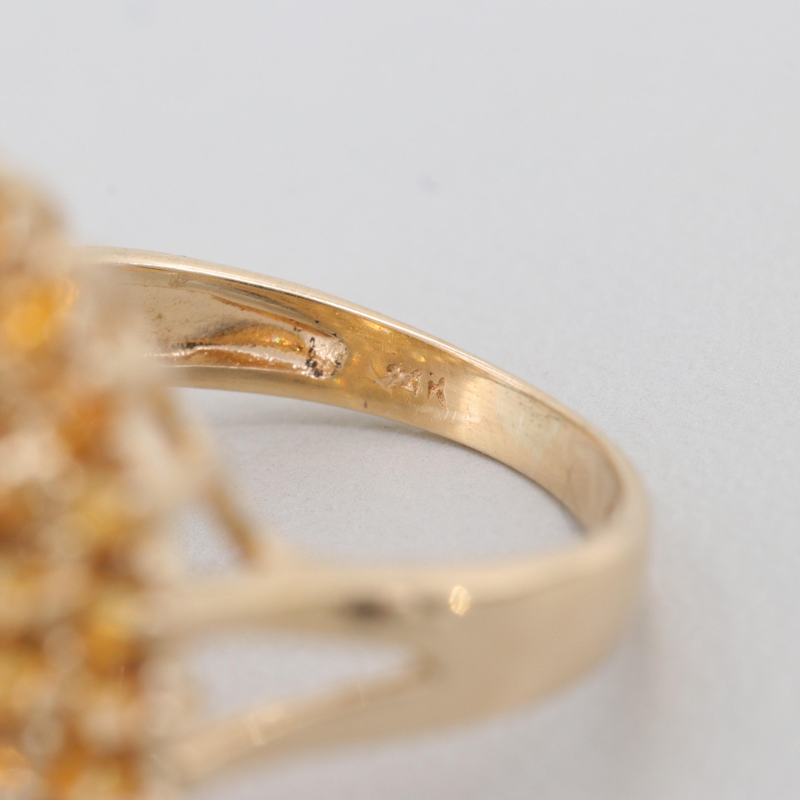 14K Yellow Gold Citrine Ring