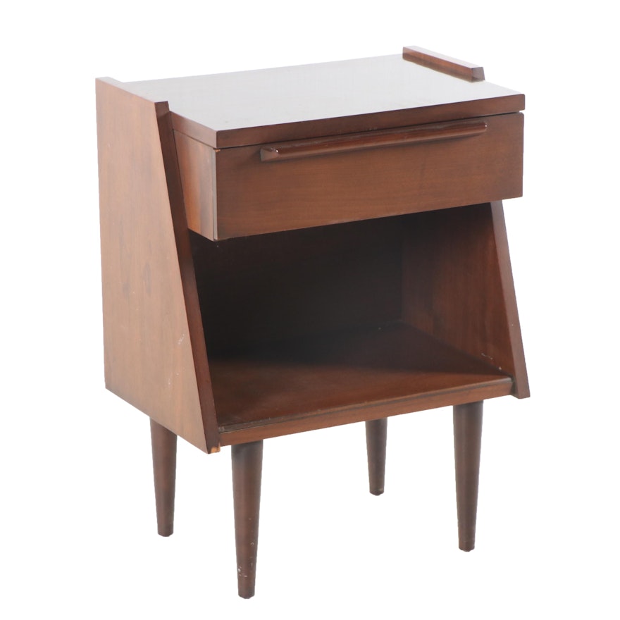 Mid-Century Modern Walnut Nightstand