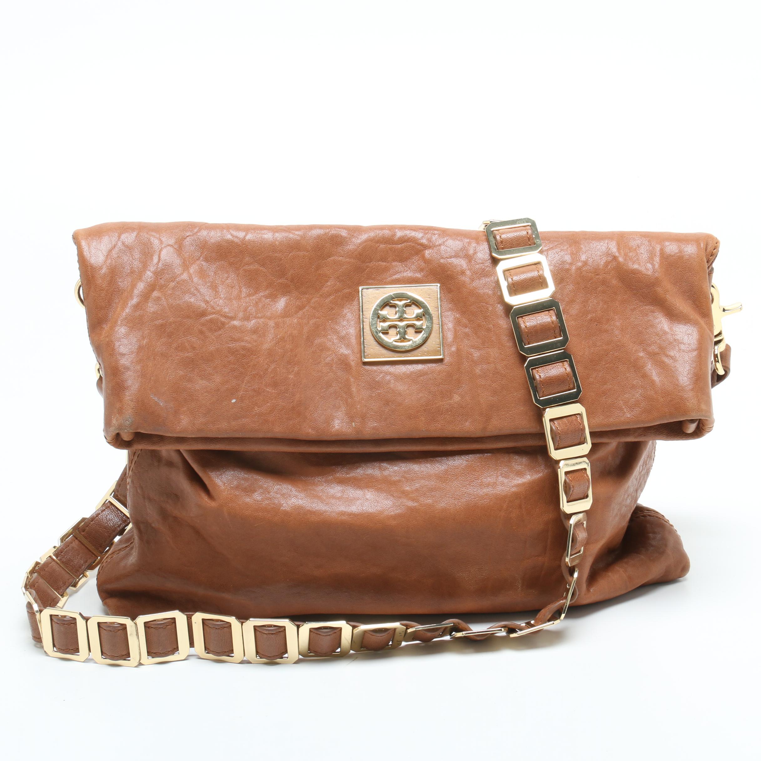 Tory Burch Brown Leather Shoulder Bag