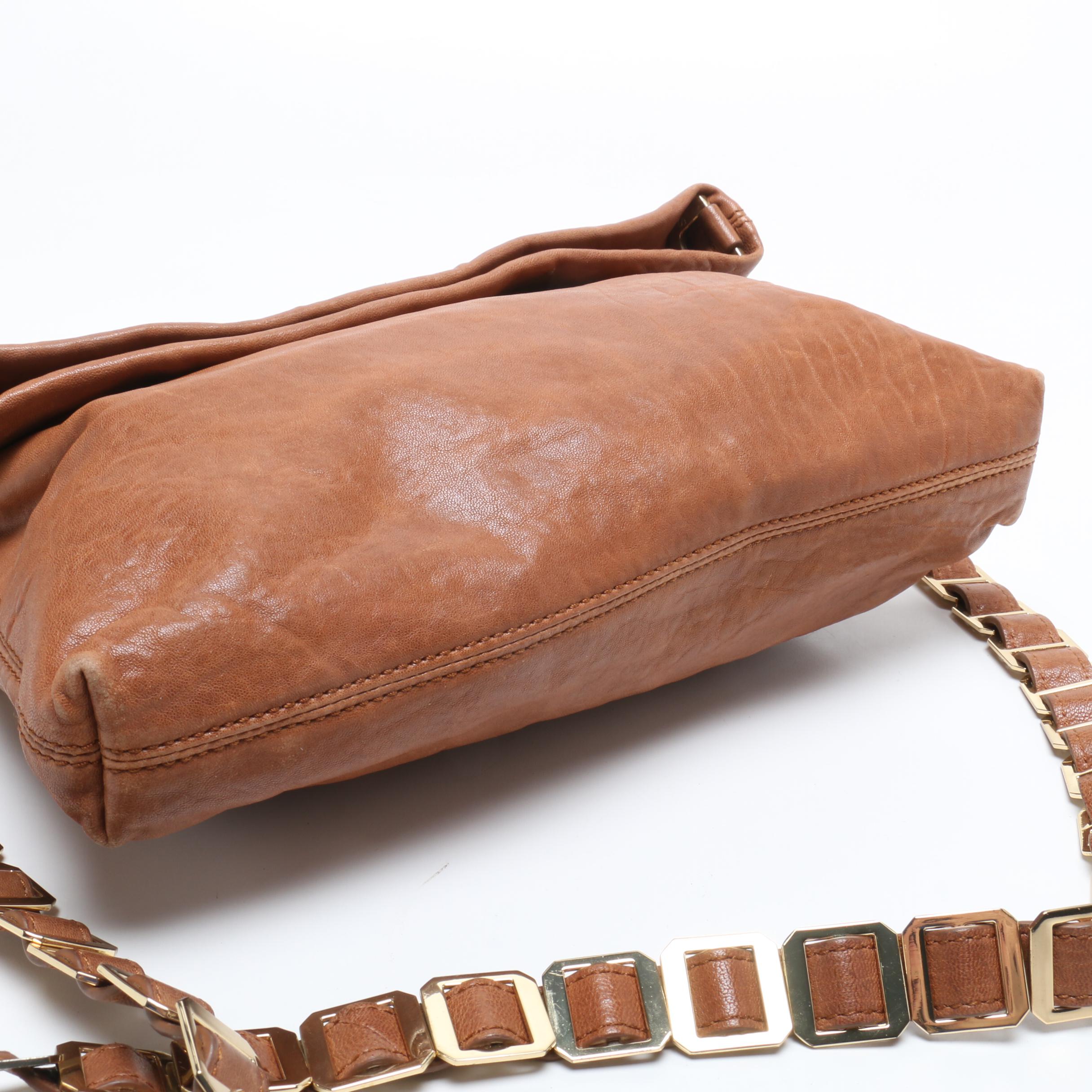 Tory Burch Brown Leather Shoulder Bag