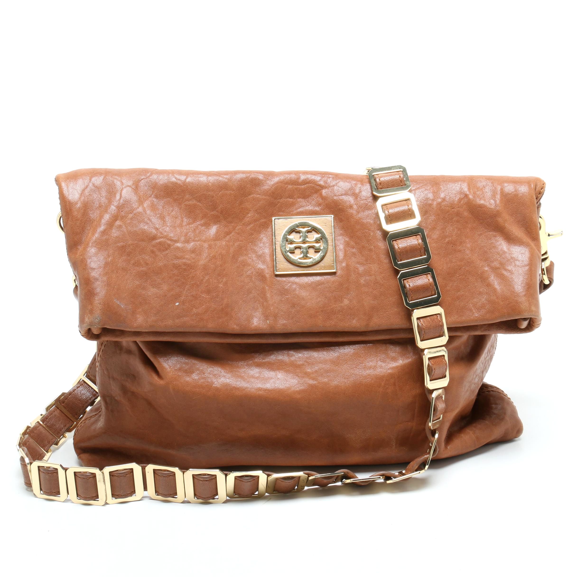 Tory Burch Brown Leather Shoulder Bag